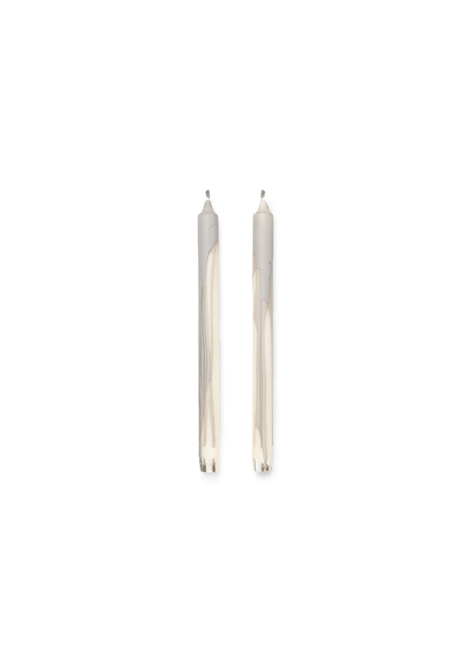 Ferm Living Dryp Candles - set of 2 - Warm Grey
