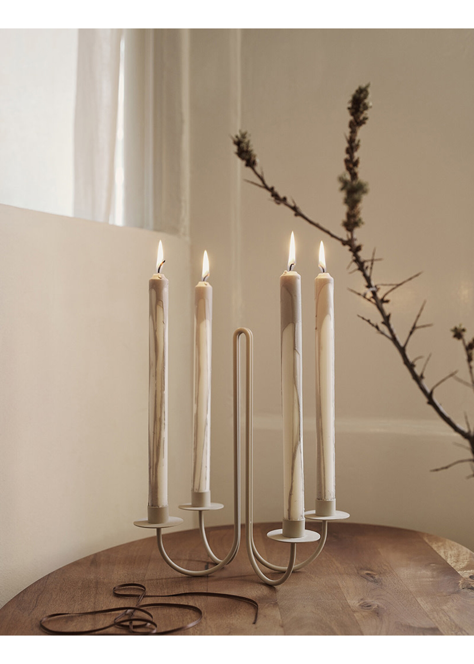 Ferm Living Dryp Candles - set of 2 - Warm Grey