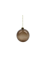 House Doctor Christmas Ornament - Fluted Brown Ø12