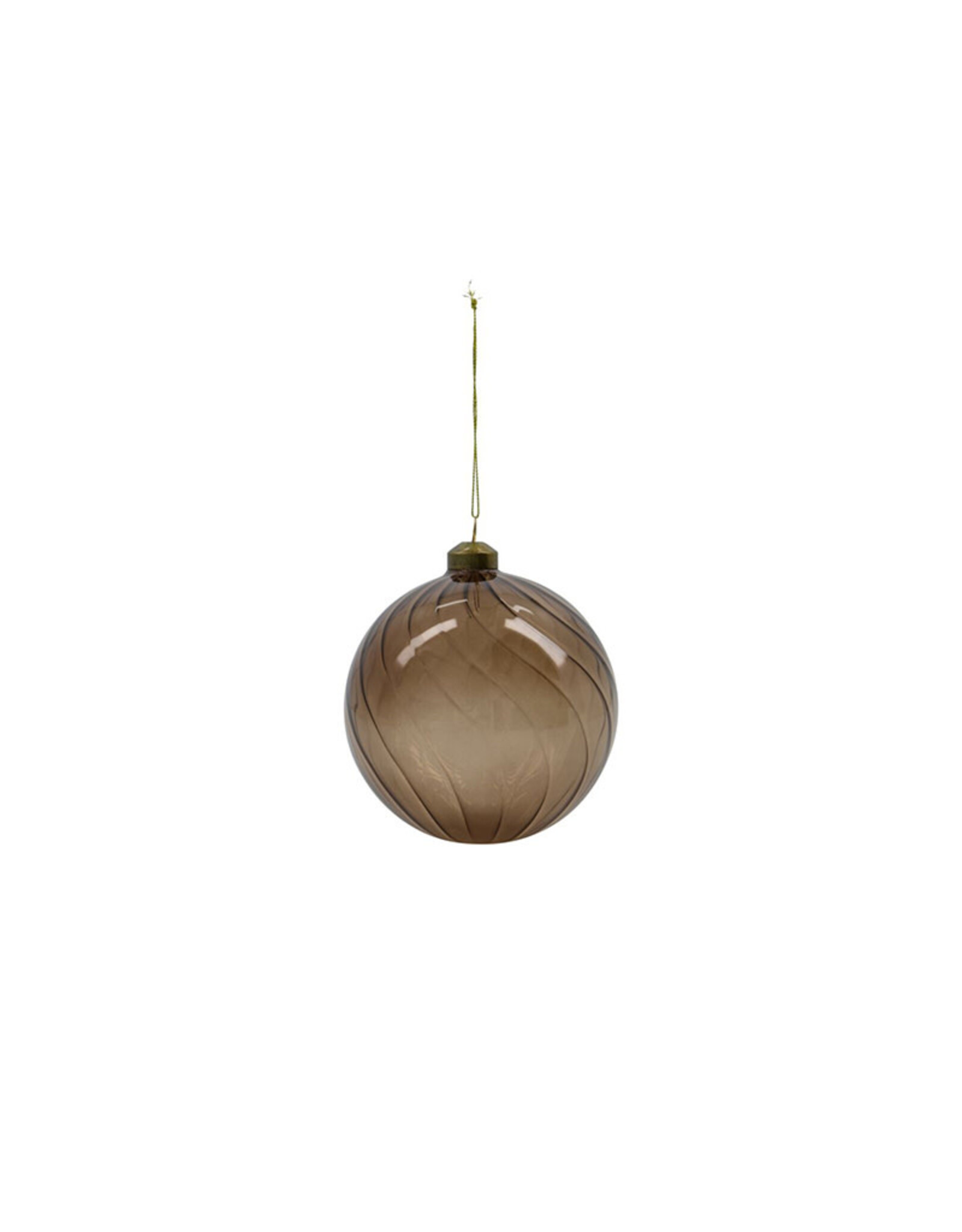 House Doctor Christmas Ornament - Fluted Brown Ø12