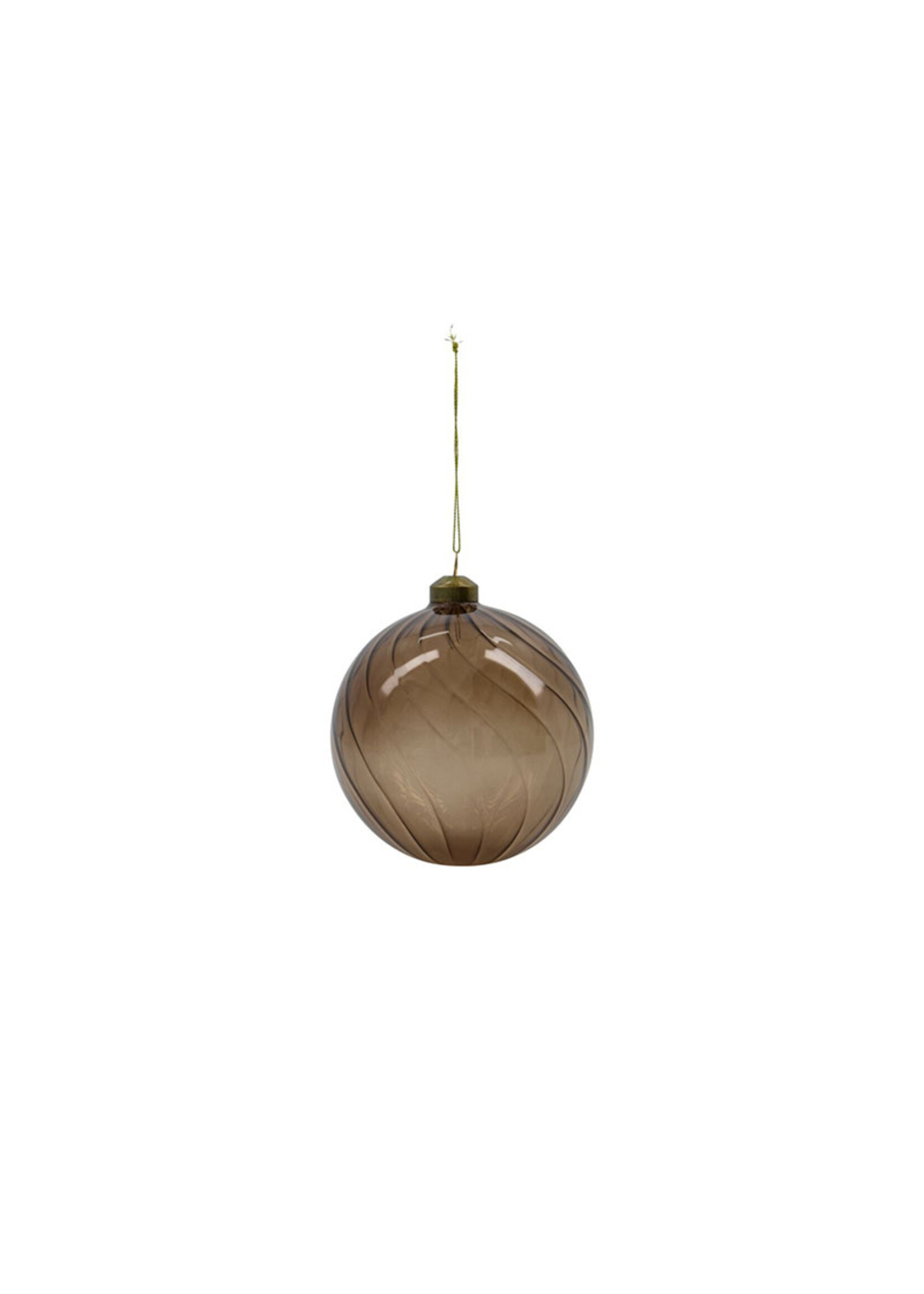 House Doctor Christmas Ornament - Fluted Brown Ø12