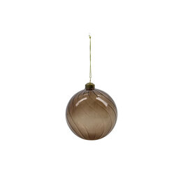 House Doctor Christmas Ornament - Fluted Brown Ø12
