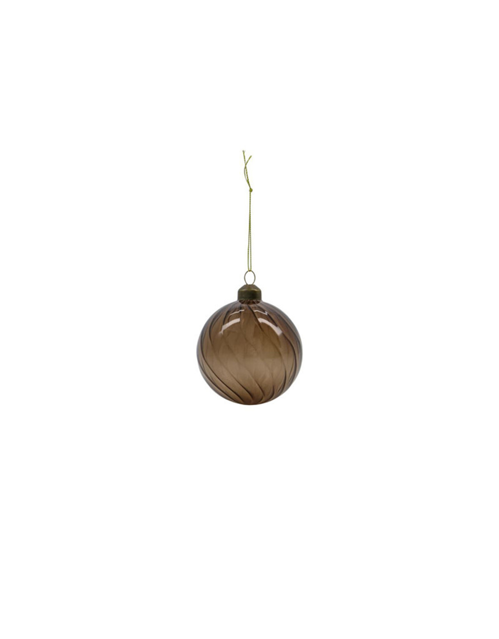 House Doctor Christmas Ornament - Fluted Brown Ø8