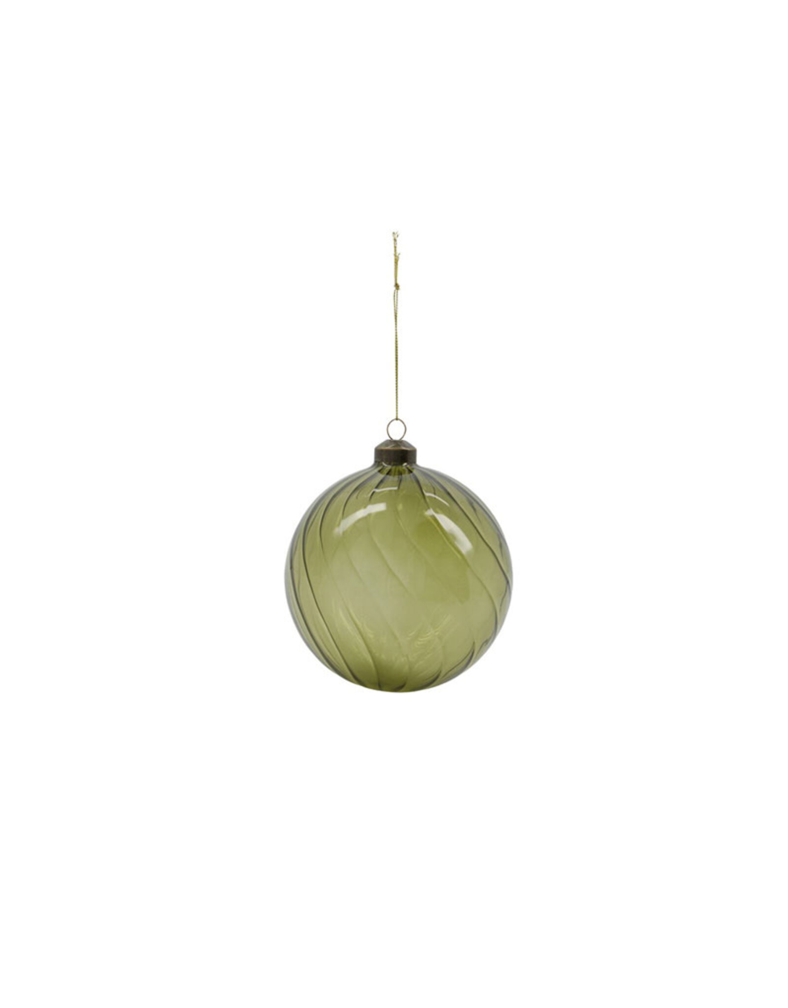 House Doctor Christmas Ornament - Fluted Green Ø12