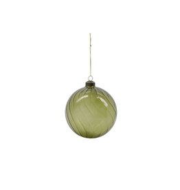 House Doctor Christmas Ornament - Fluted Green Ø12