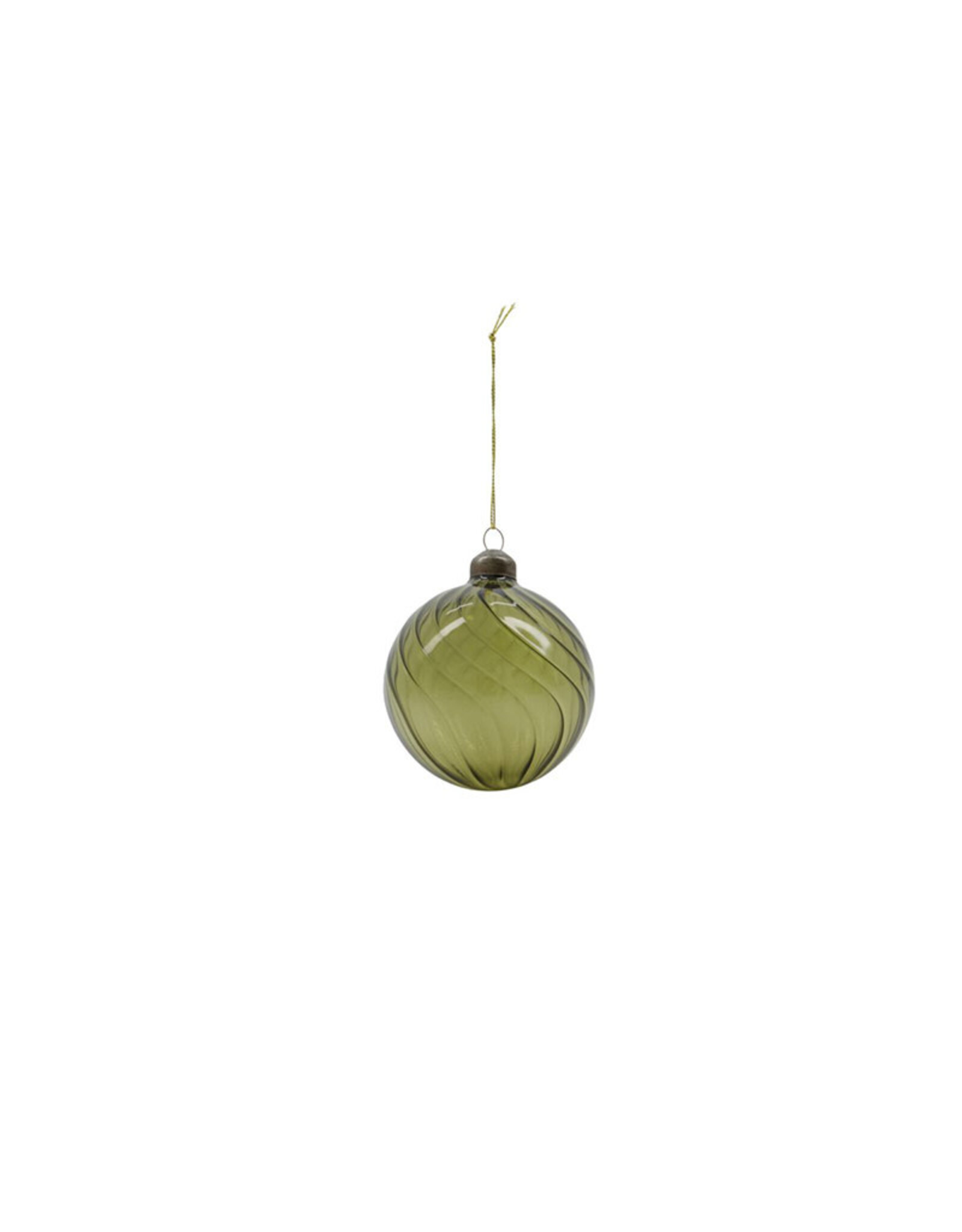 House Doctor Christmas Ornament - Fluted Green Ø8