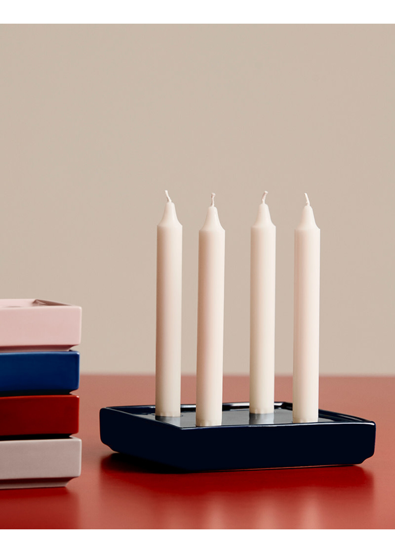 HAY Mattone Candleholder L - Dark Blue