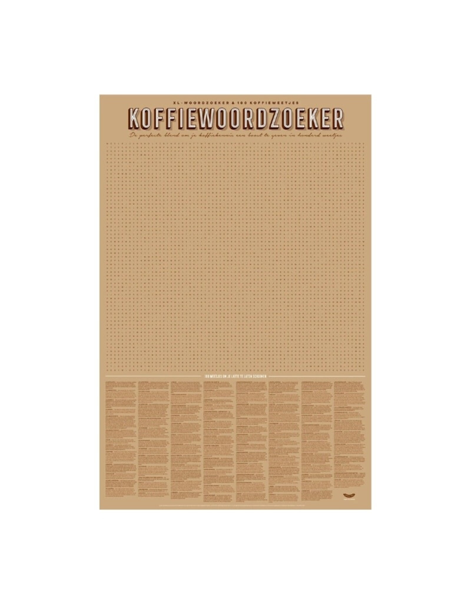 Stratier XL Spelposter | Woordzoeker Koffieweetjes