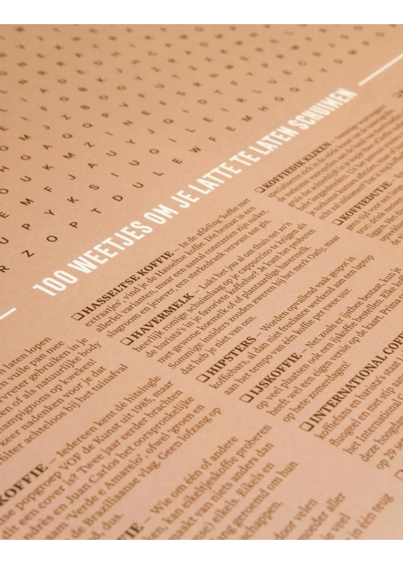 Stratier XL Spelposter | Woordzoeker Koffieweetjes