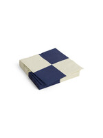 HAY Pattern Napkins Lunch Check - Off-White/Dark Blue
