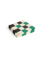 HAY Pattern Napkins Lunch Check - Off-White/Green/Black