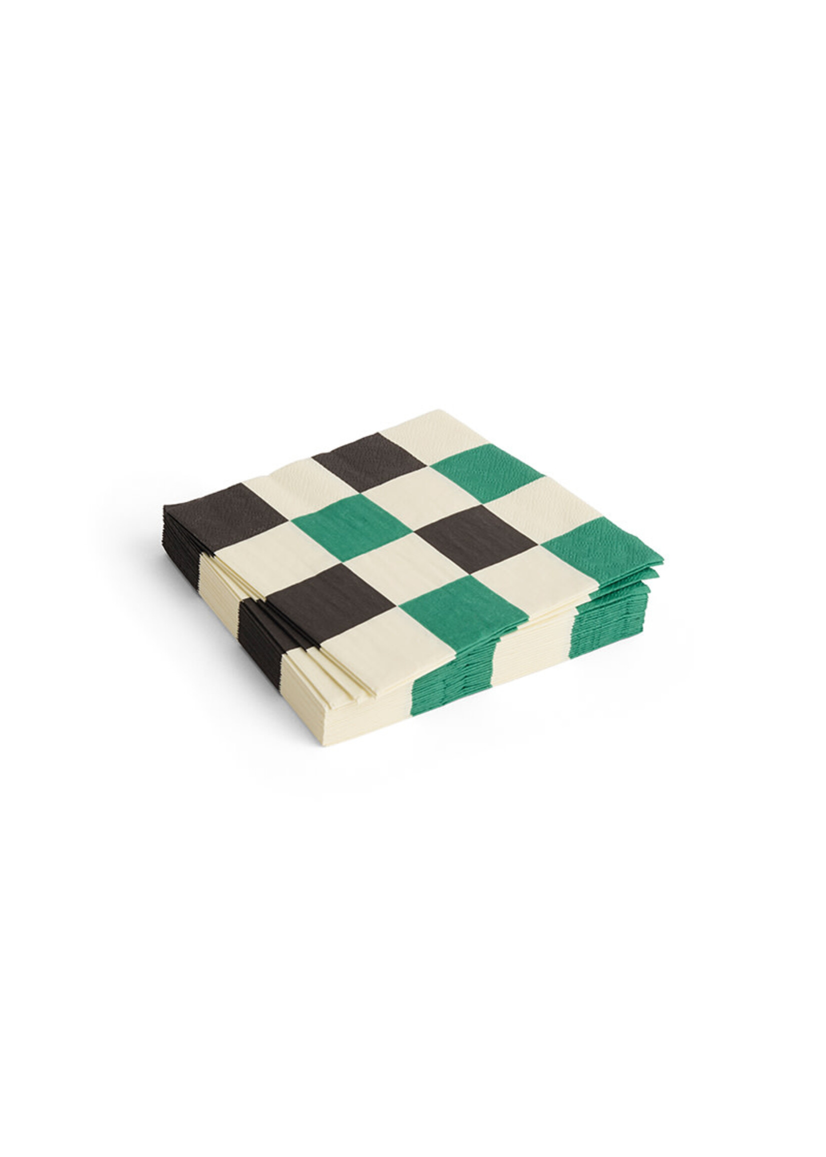 HAY Pattern Napkins Lunch Check - Off-White/Green/Black