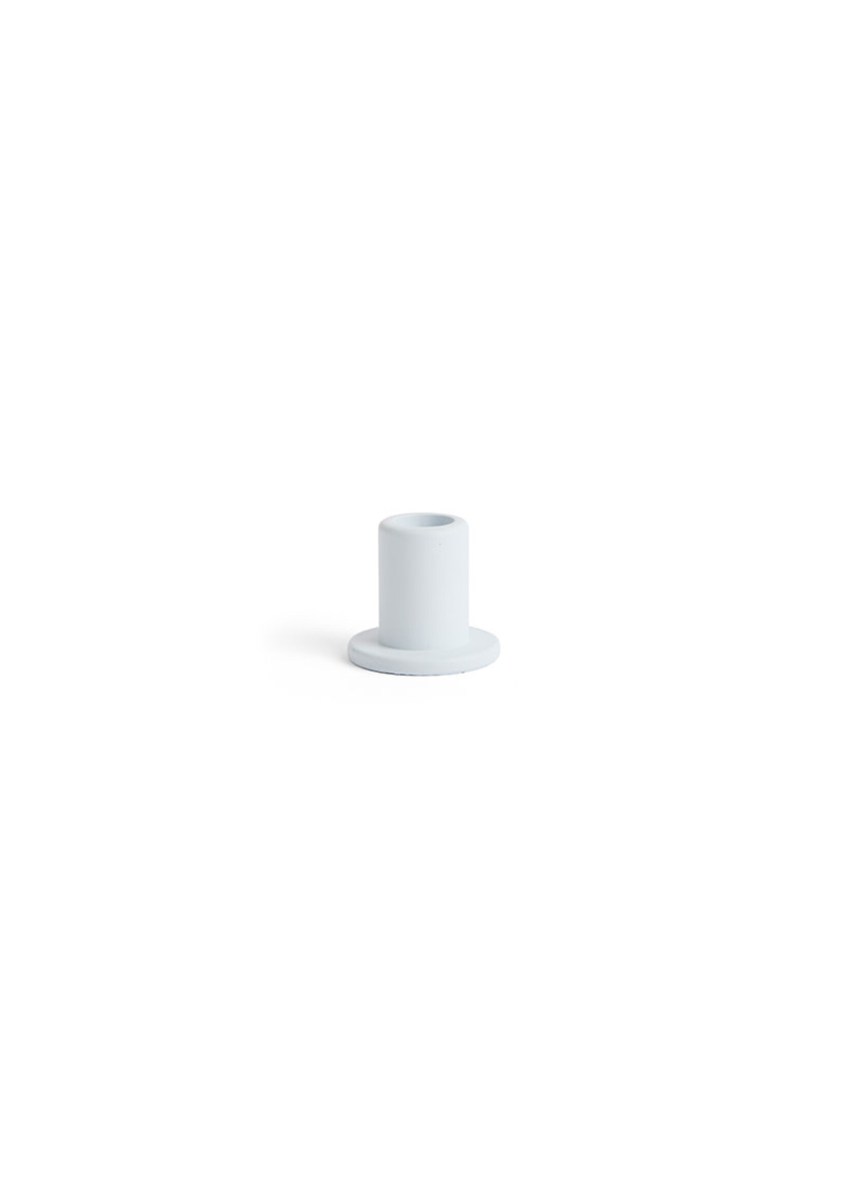 HAY Tube Candleholder Concrete - Light Blue