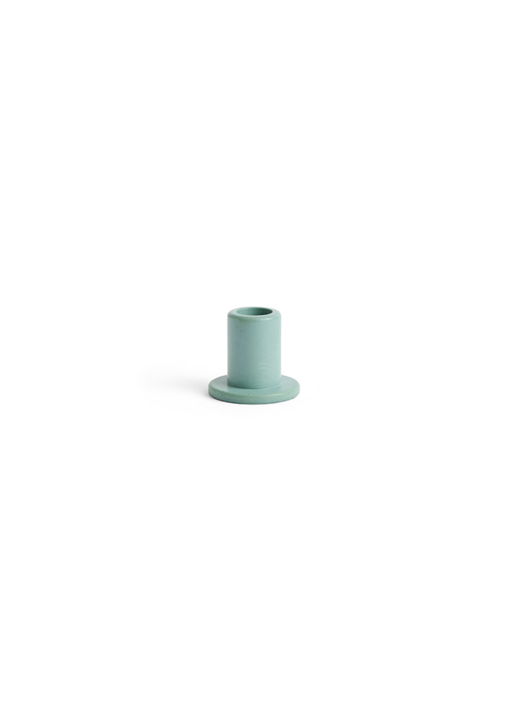HAY Tube Candleholder Concrete - Emerald Green