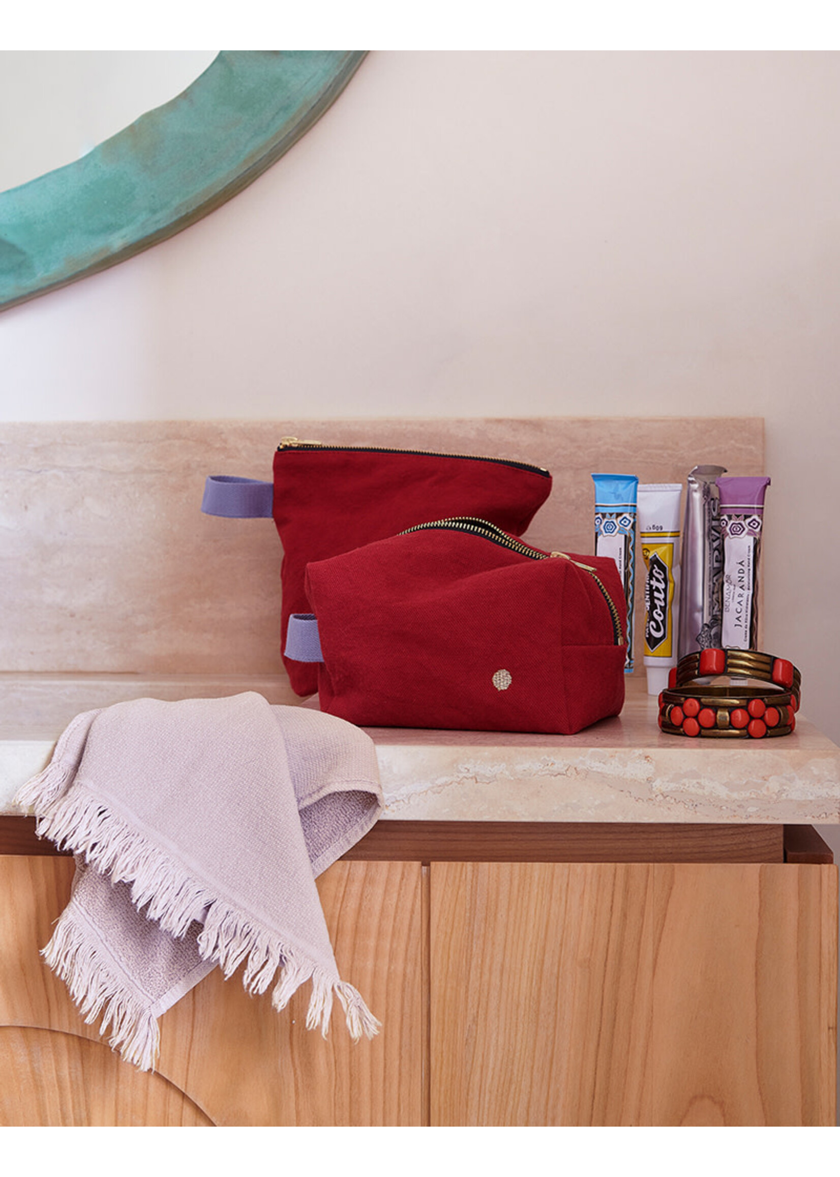 La cerise sur le gâteau Cube Pouch S - Cherry