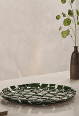 Ferm Living Plait Platter - Emerald Green