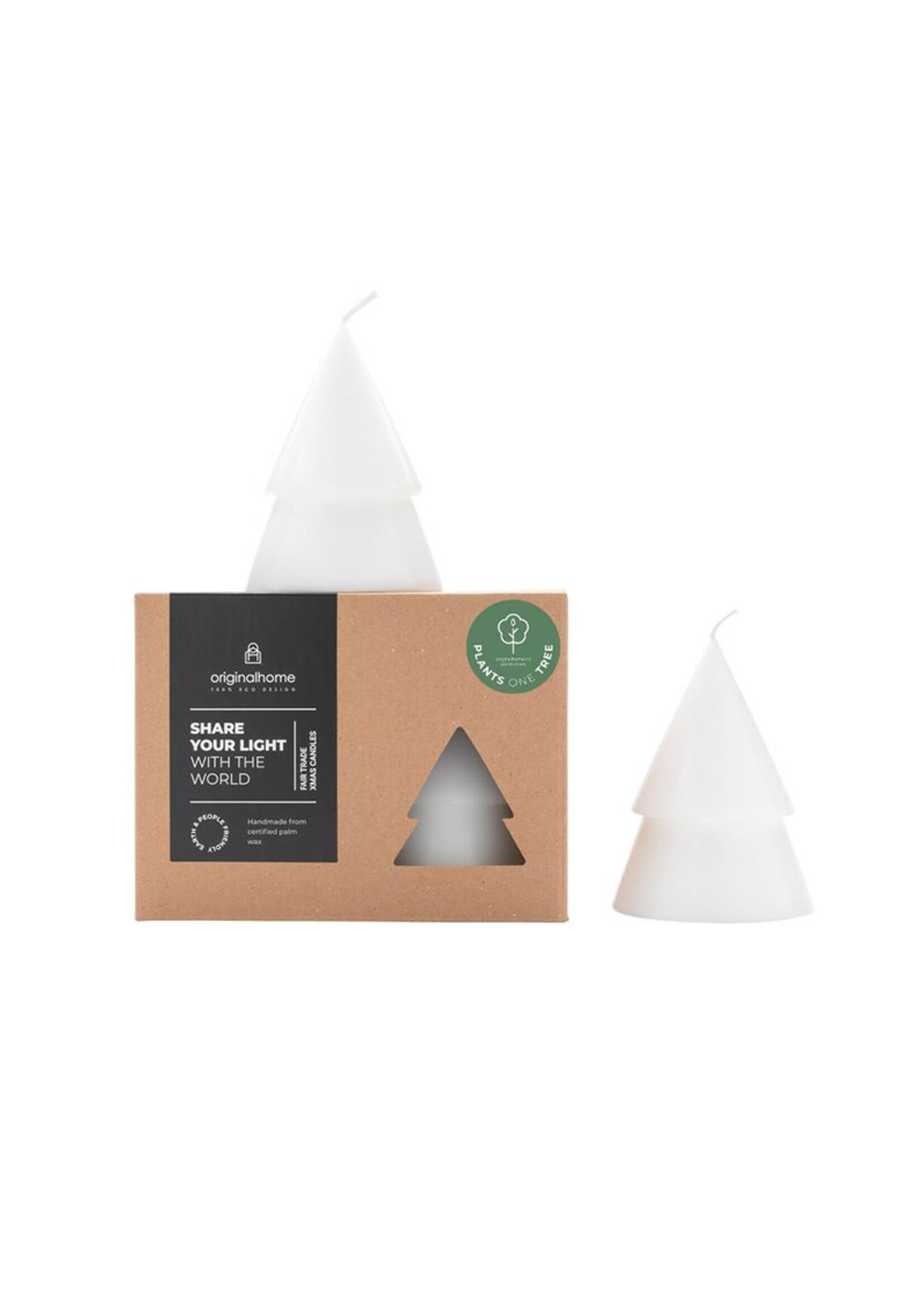 Original Home Tree Candle - M - White - set of 2