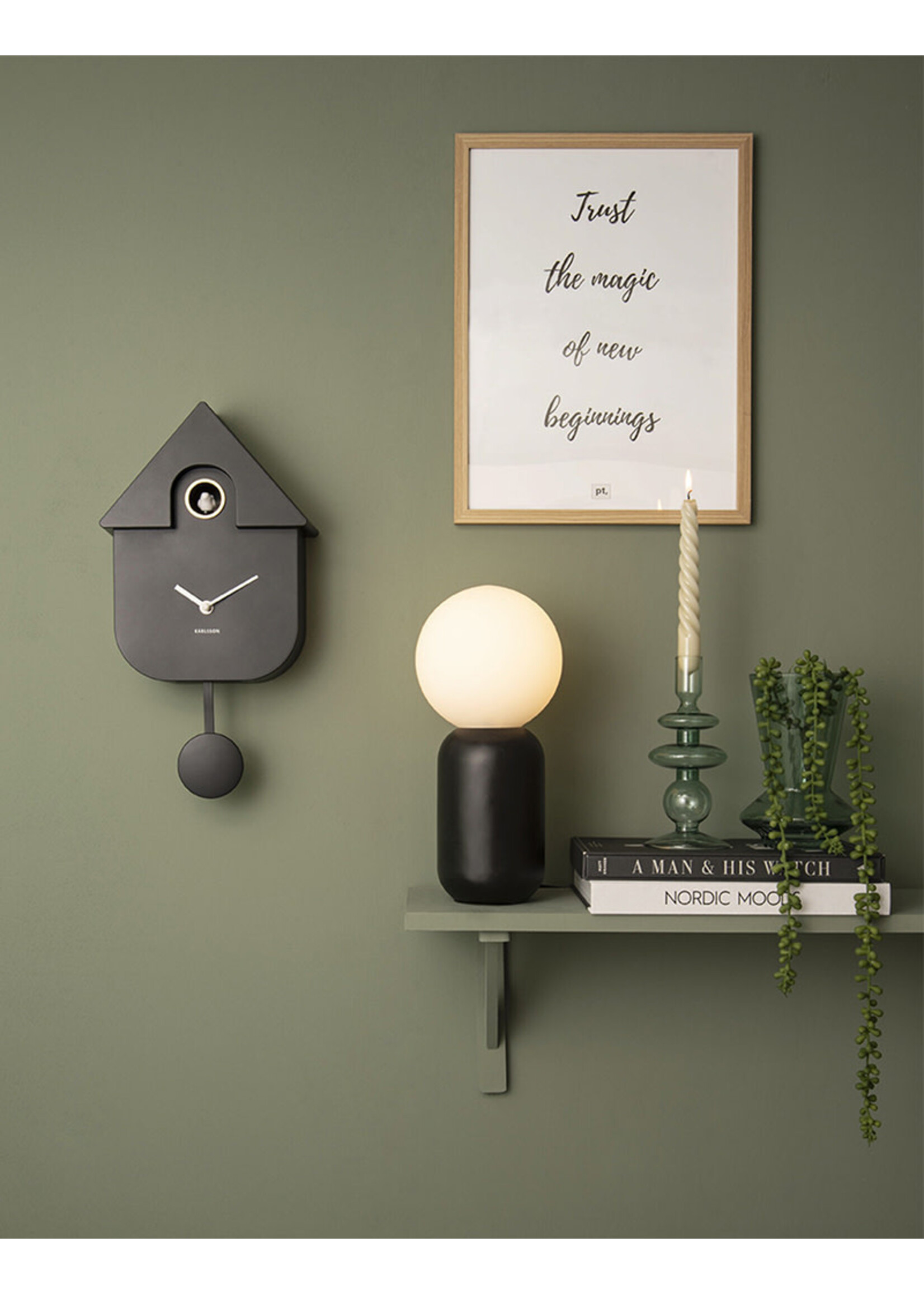 Karlsson Cuckoo Wall Clock - Black