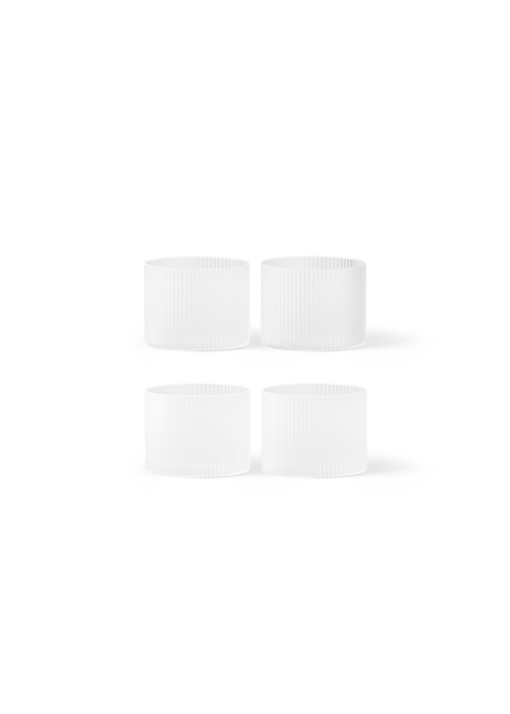 Ferm Living Ripple Low Glasses - Set of 4 - Frosted