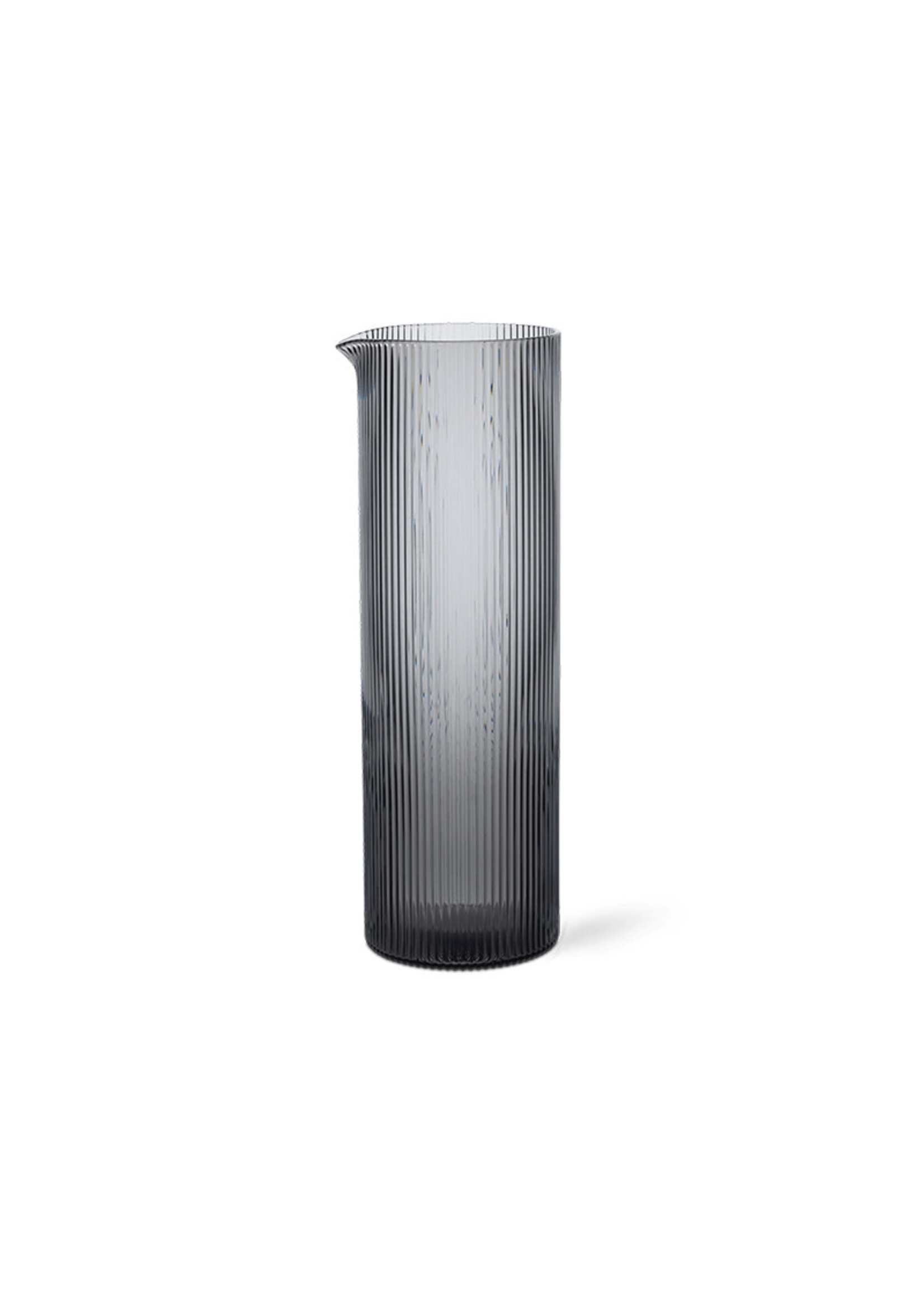 Ferm Living Ripple Water Jug - Smoked Grey