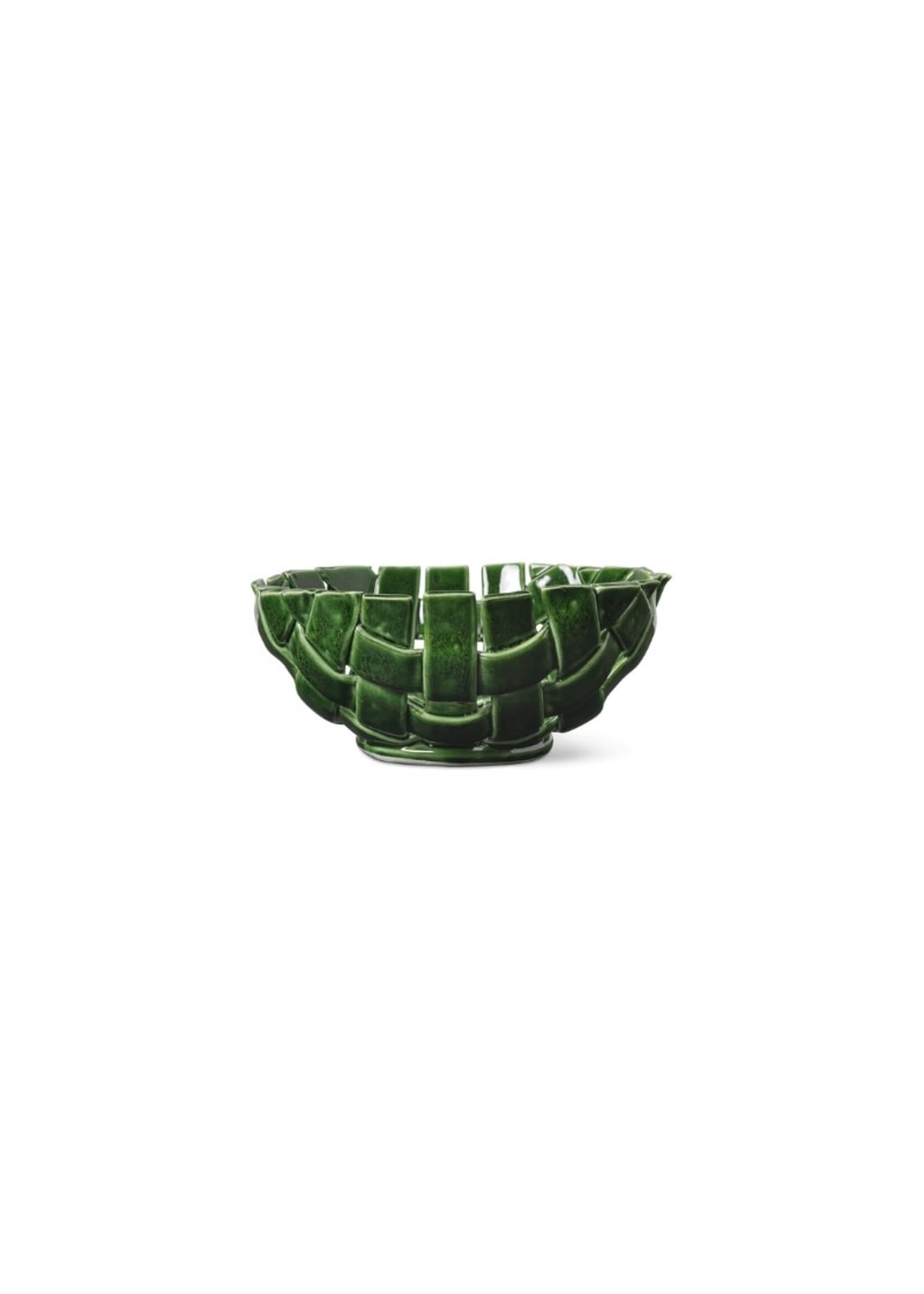 Ferm Living Plait Bowl Ø24 - Emerald Green