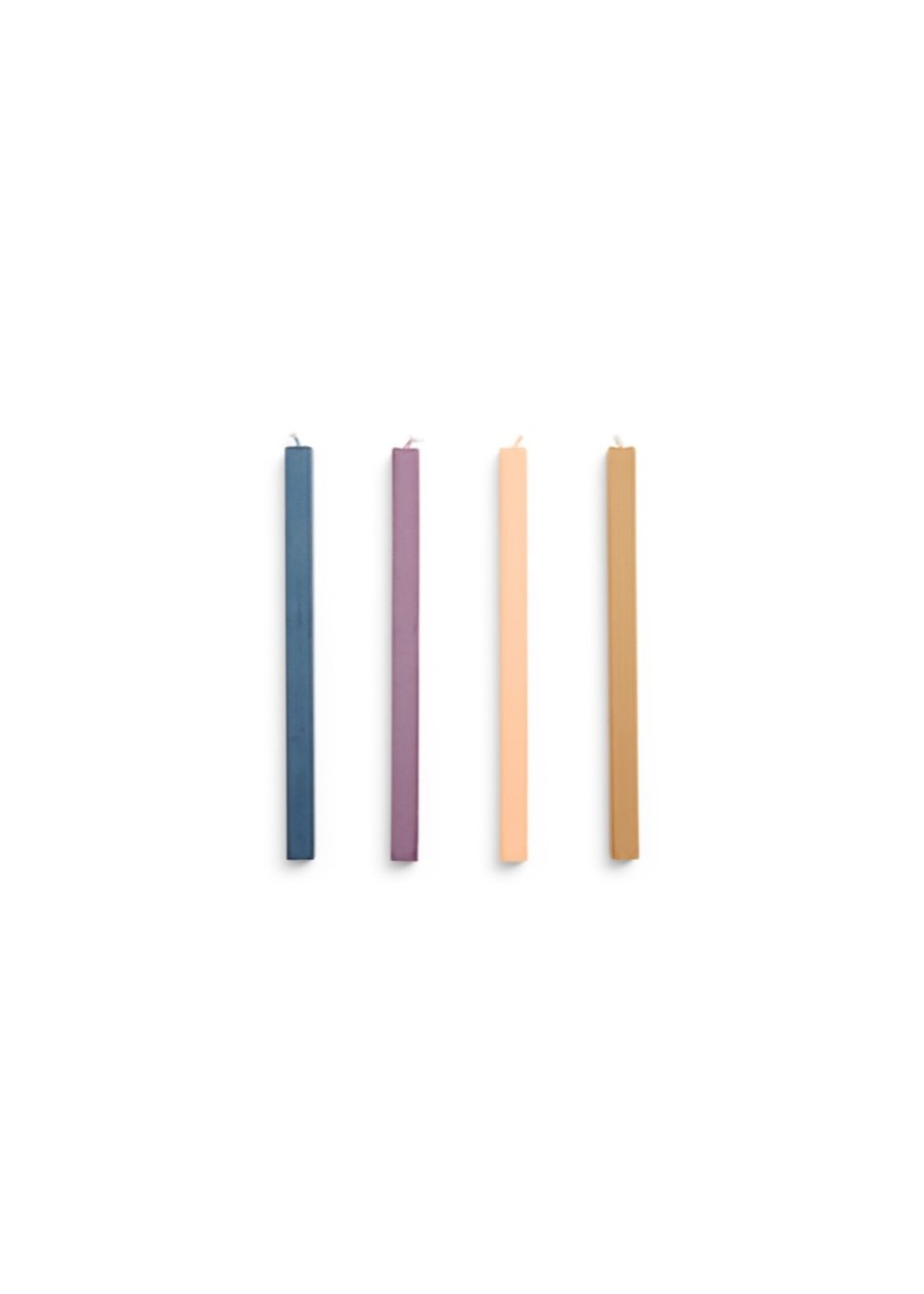 HAY Square Candle | Set of 4 | Dark
