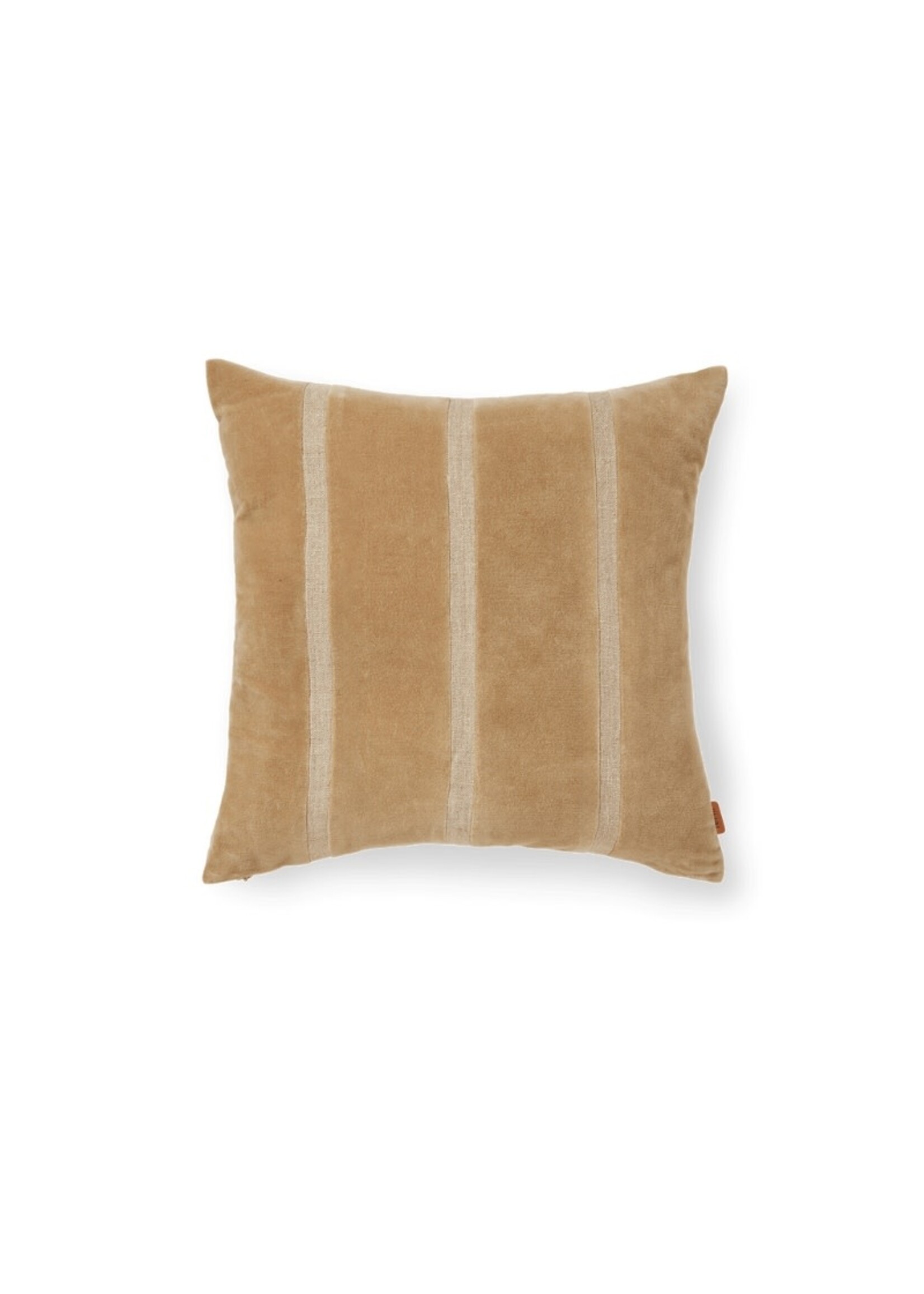 Ferm Living Senti Stripe Cushion - 50 x 50 - Dark Sand/linen