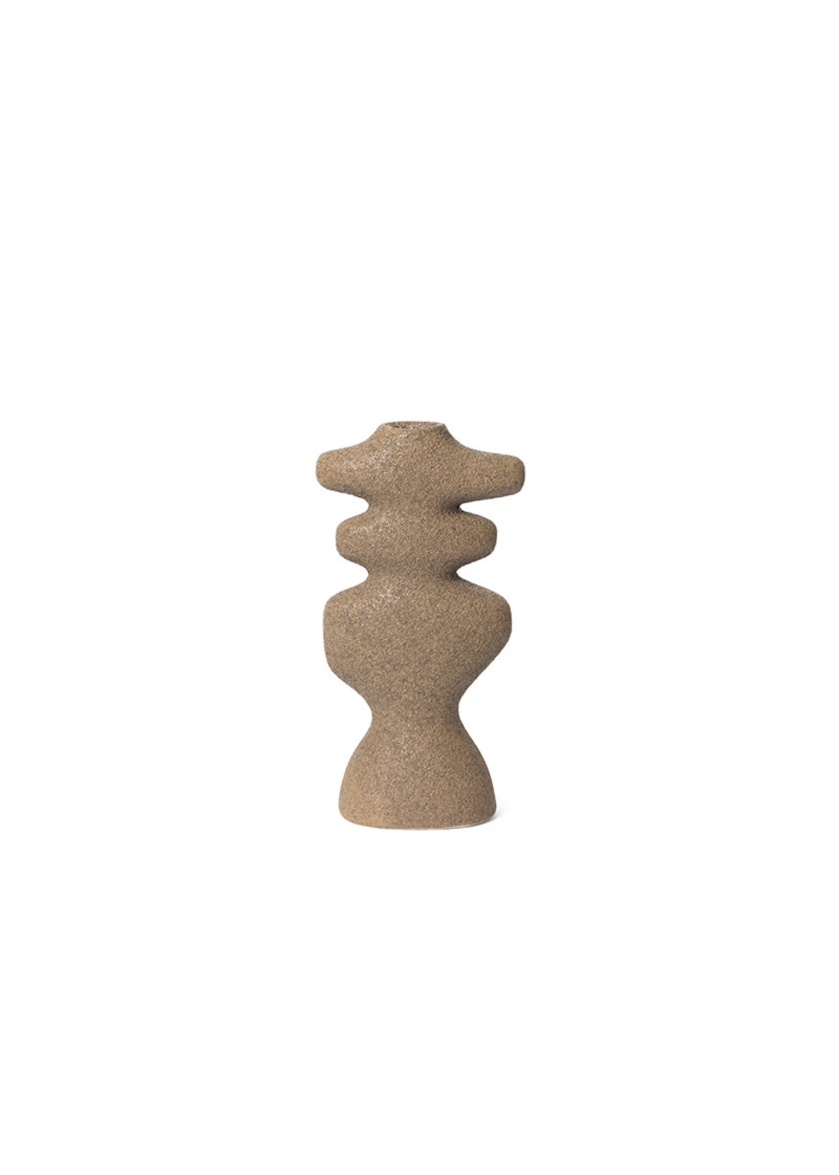Ferm Living Yara Candle Holder - L - Dark Sand