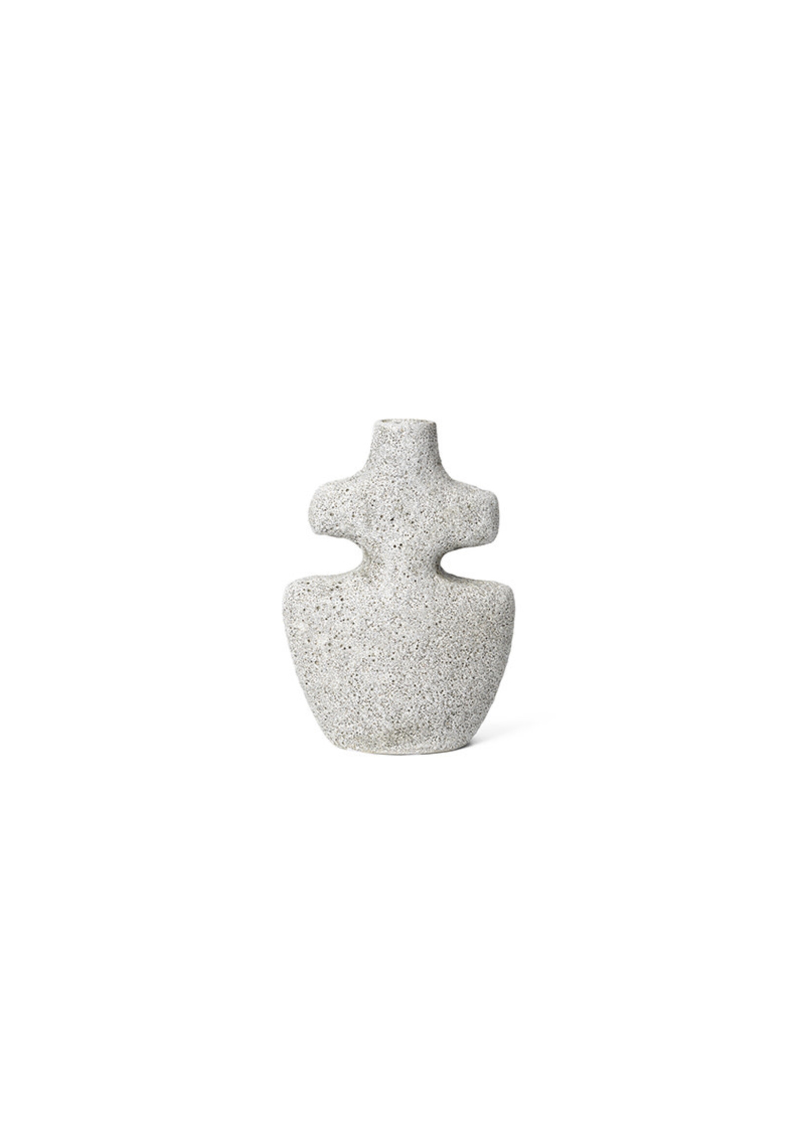 Ferm Living Yara Candle Holder - M - Grey Pumice