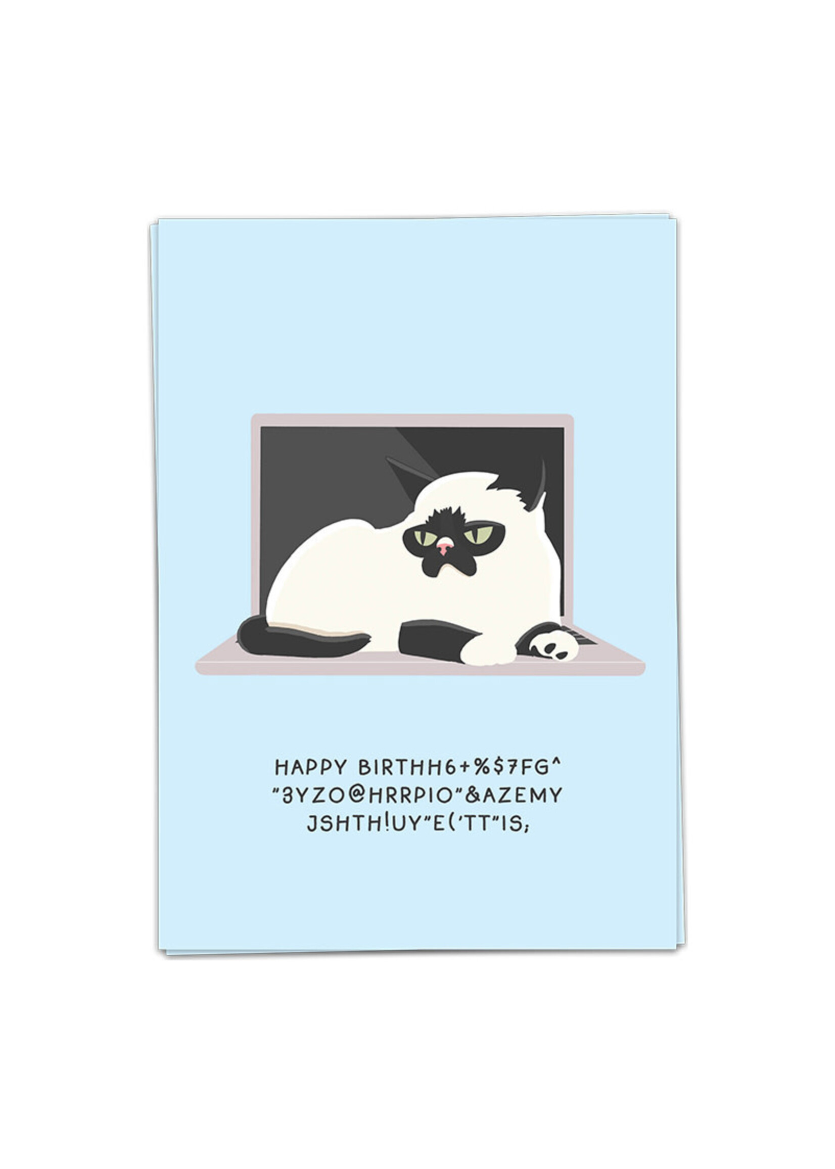 Kaart Blanche Cat Laptop