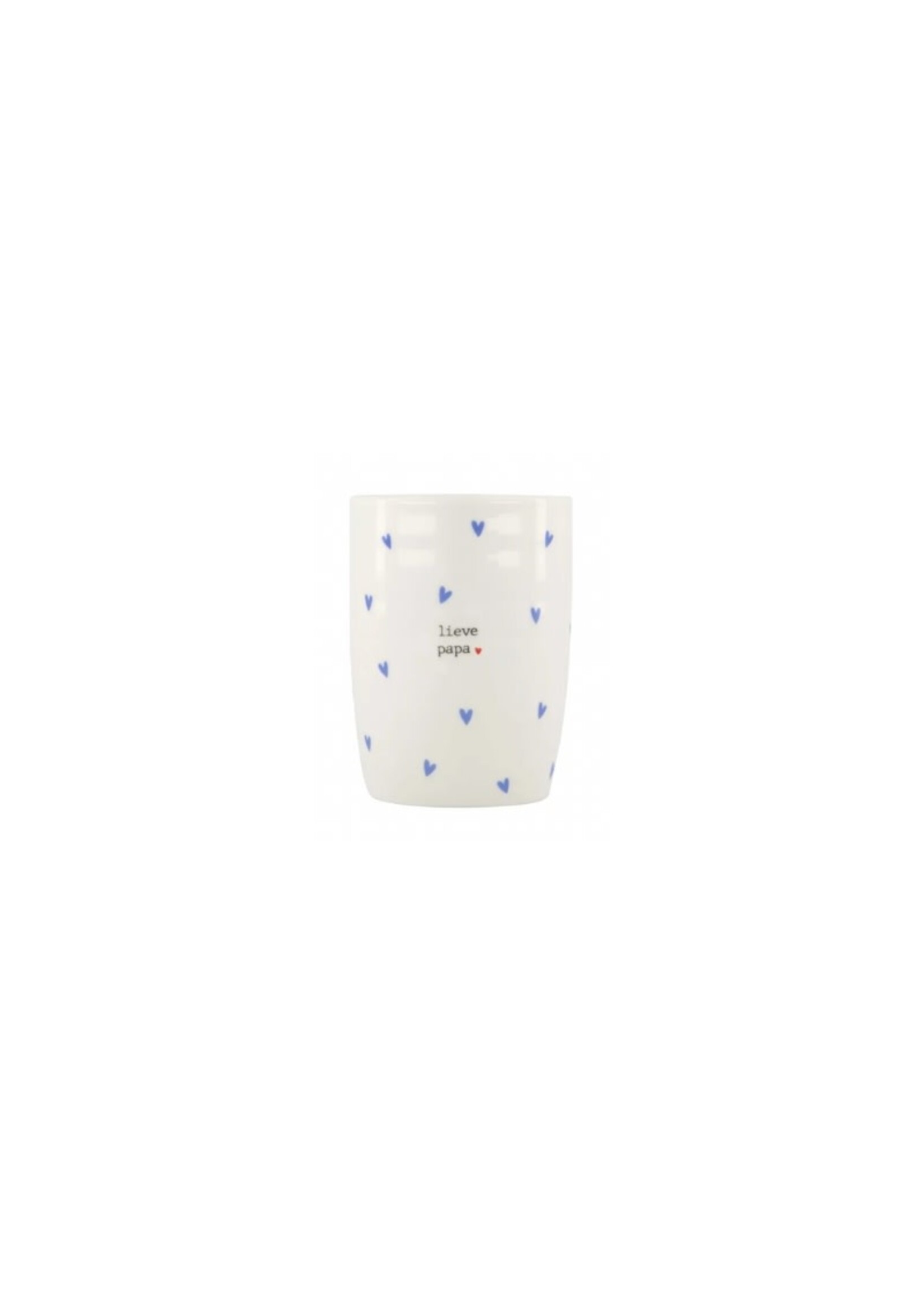 Zusss koffiemok hartjes lieve papa blauw / wit