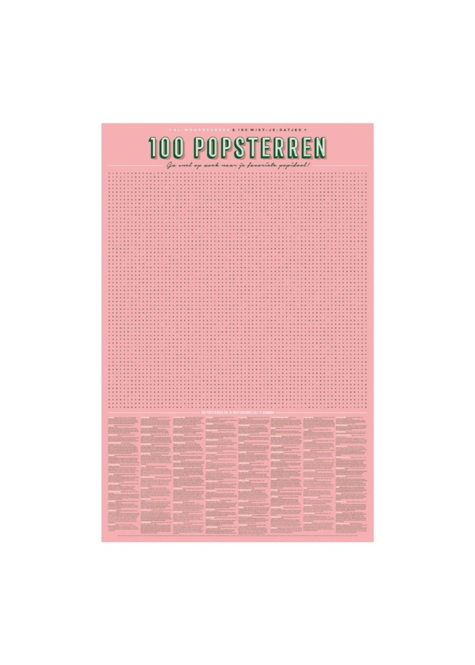 Stratier XL Spelposter | Woordzoeker Popsterren