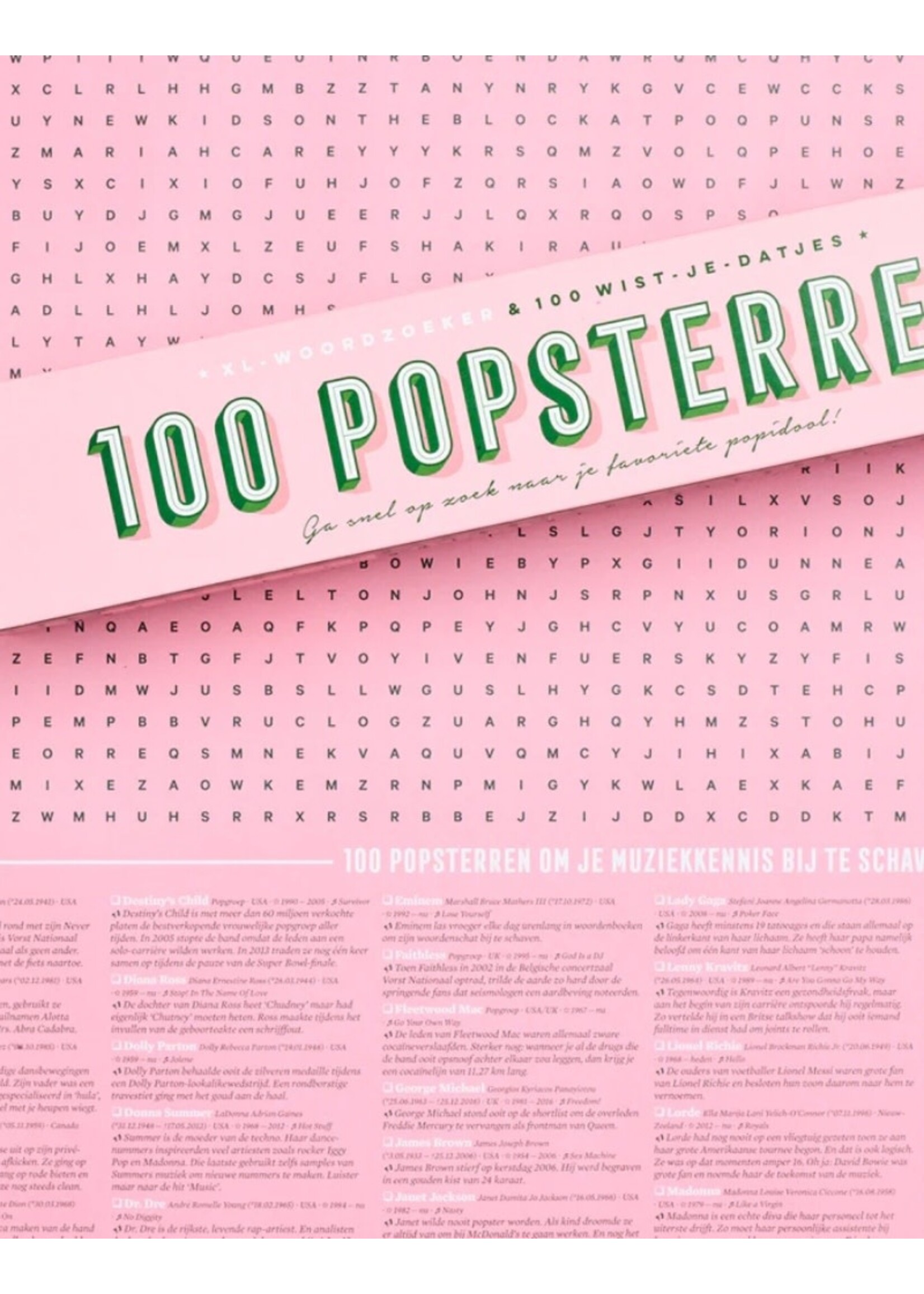 Stratier XL Spelposter | Woordzoeker Popsterren