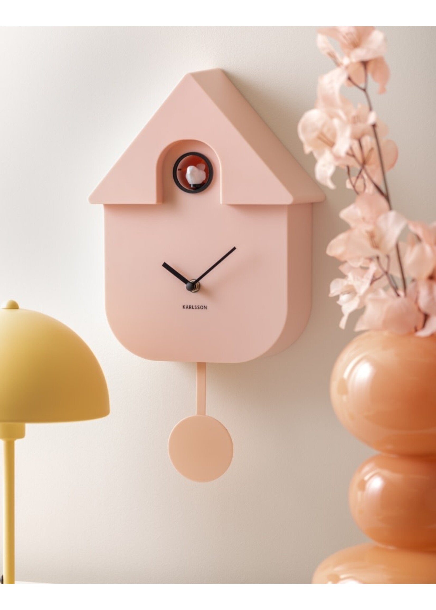 Karlsson Cuckoo Wall Clock - Soft Pink