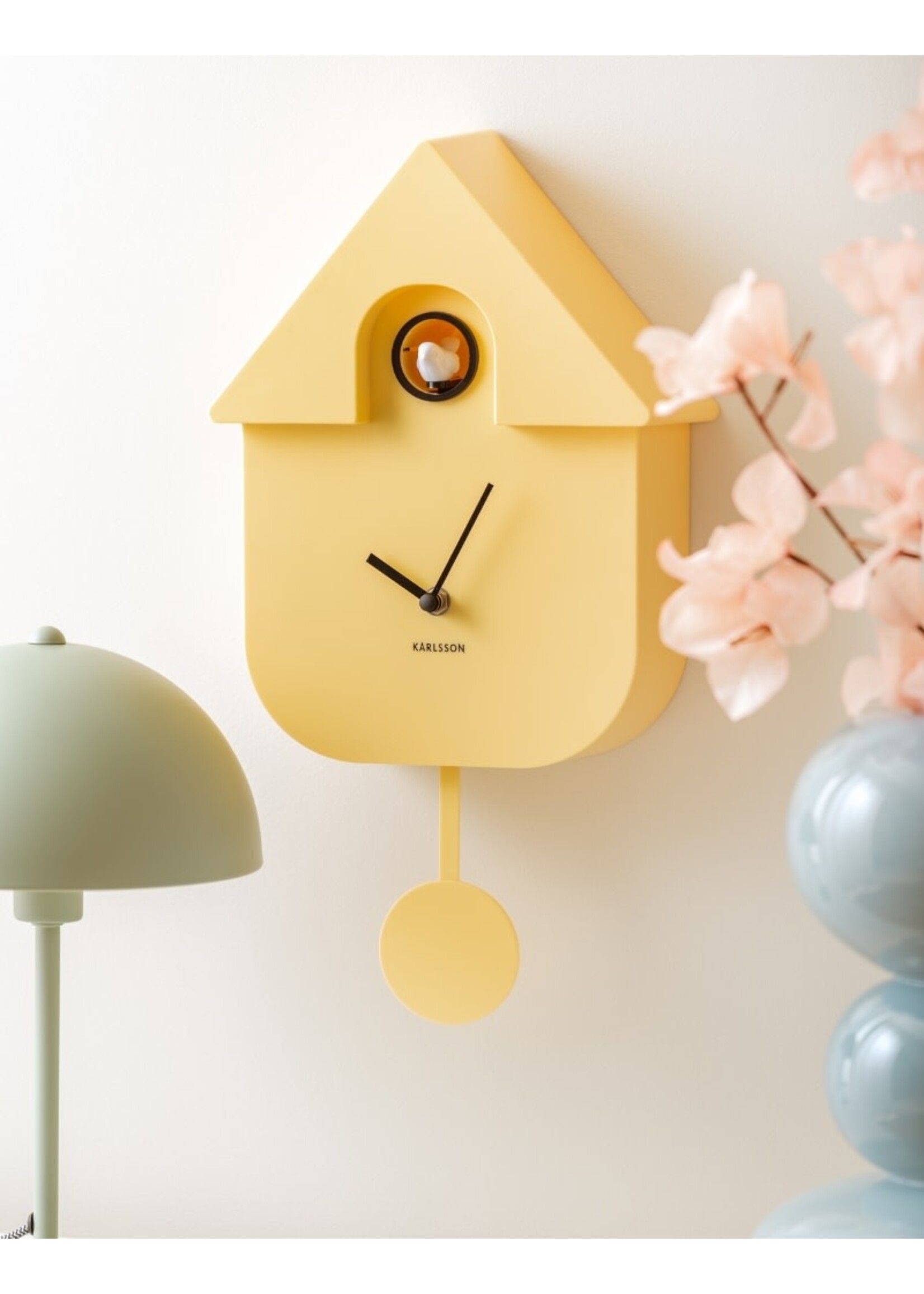 Karlsson Cuckoo Wall Clock - Soft Yellow