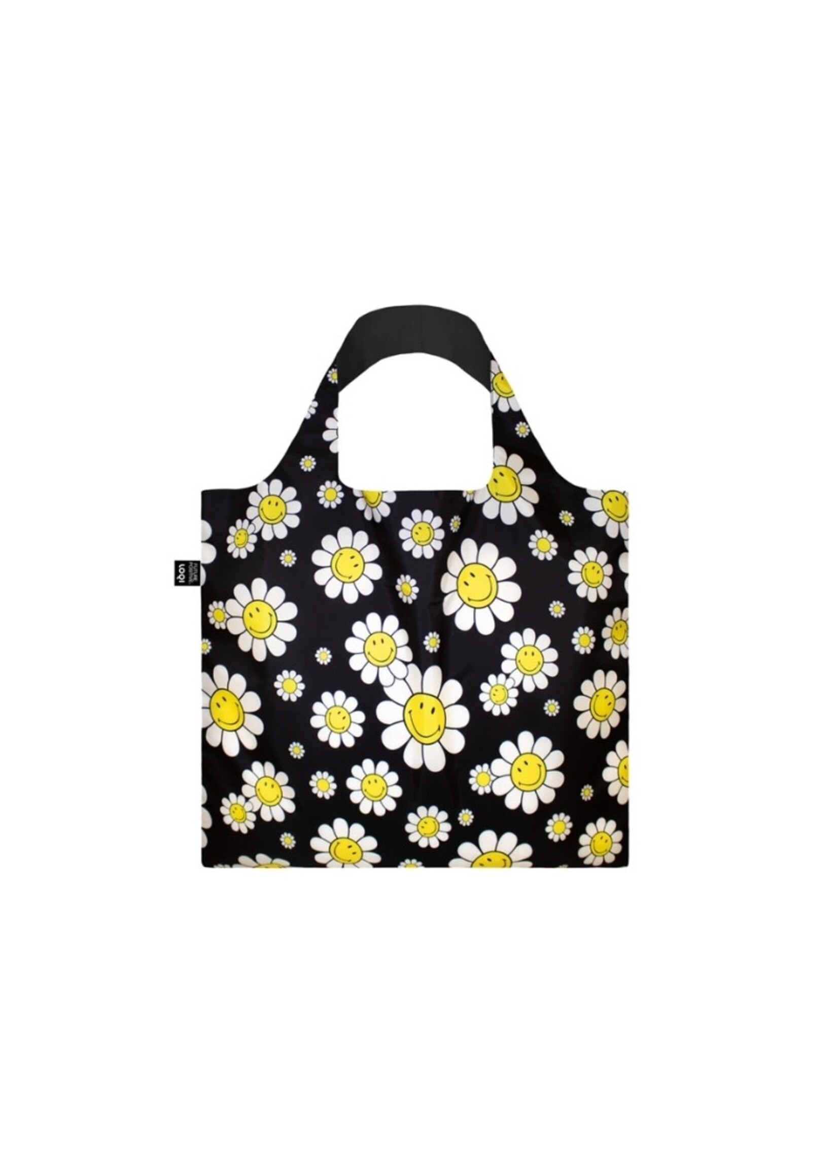 LOQI Shopping Bag | Flowers Black
