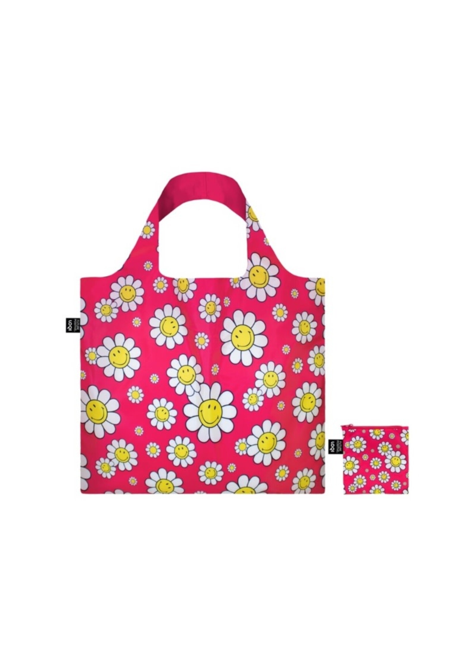 LOQI Shopping Bag | Flowers Raspberry