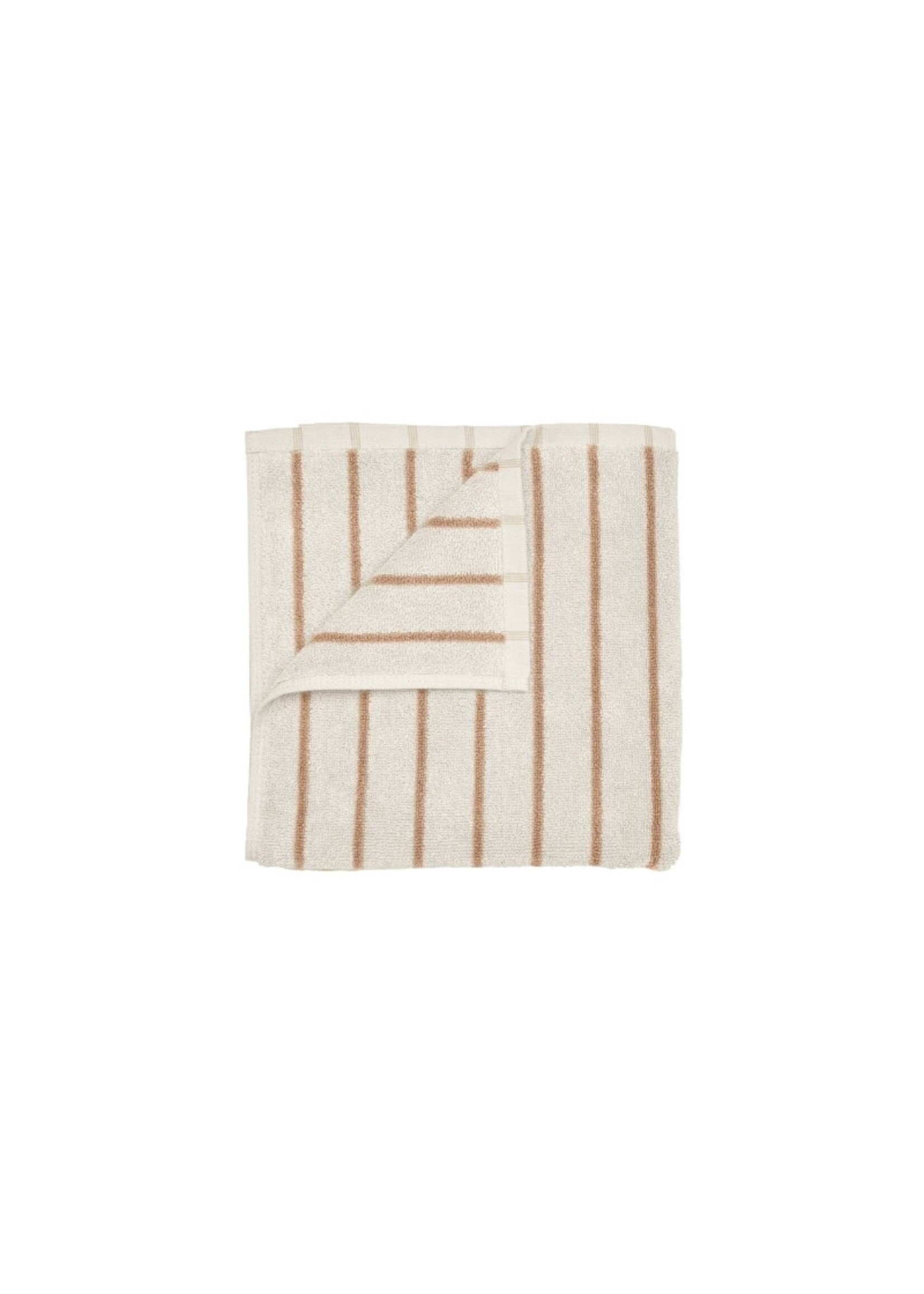 Blomus Arto Hand Towel - Moonbeam/Amber Brown