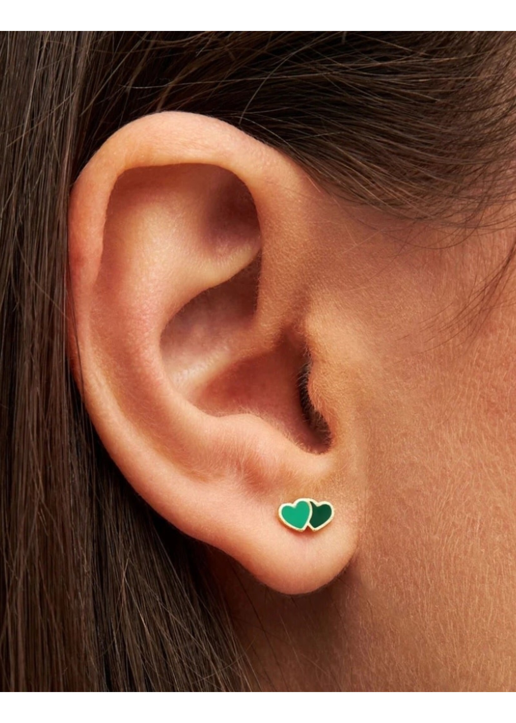 LULU Copenhagen 2Hearts Oorstud - Green