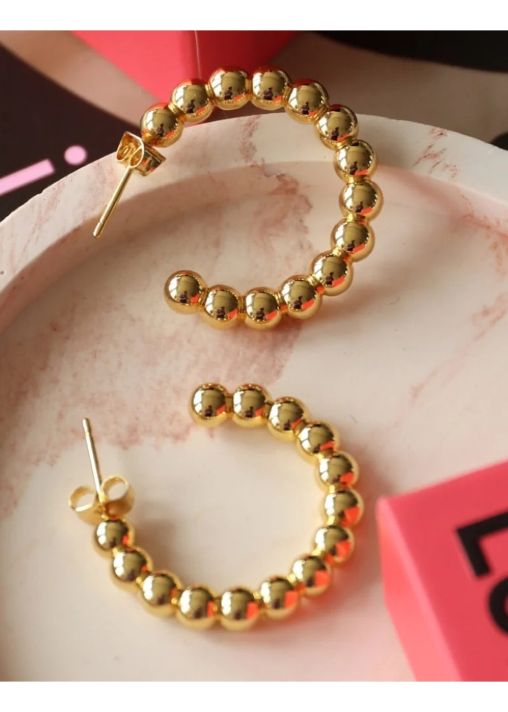 LULU Copenhagen Ball Hoops L | Gold
