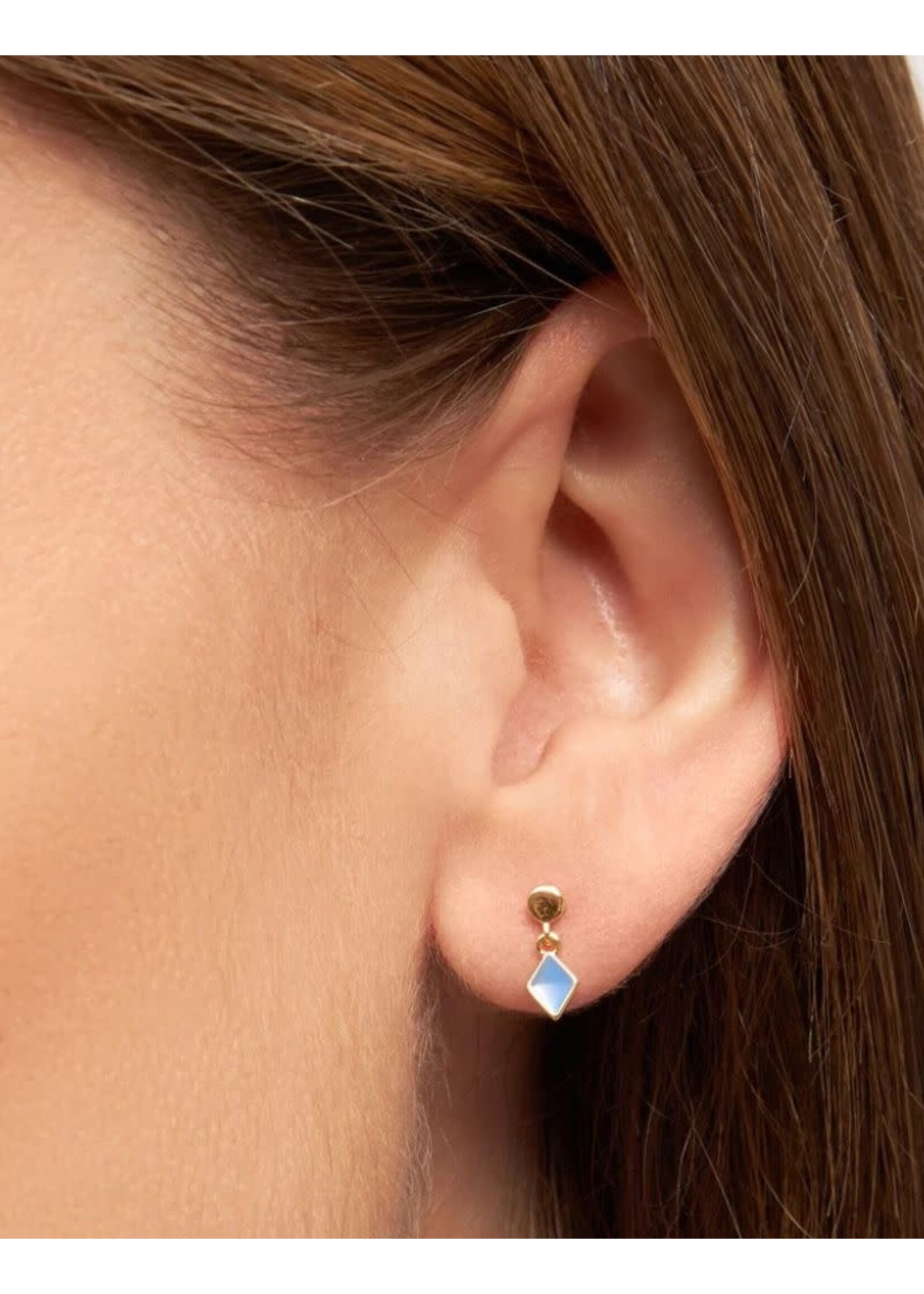 LULU Copenhagen Confetti Dangling Oorstud | Blue