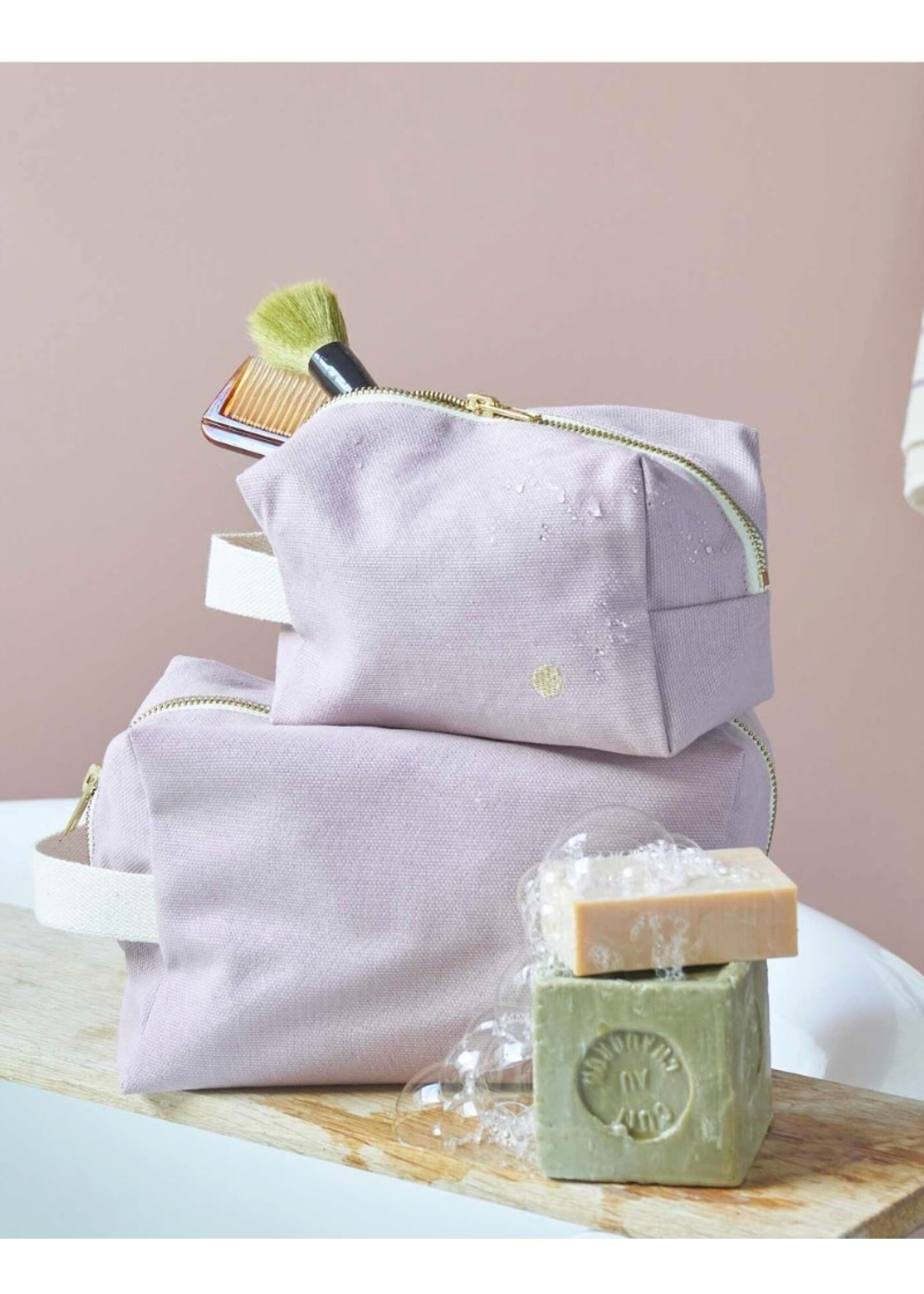 La cerise sur le gâteau Cube Pouch L - Poivre Rose