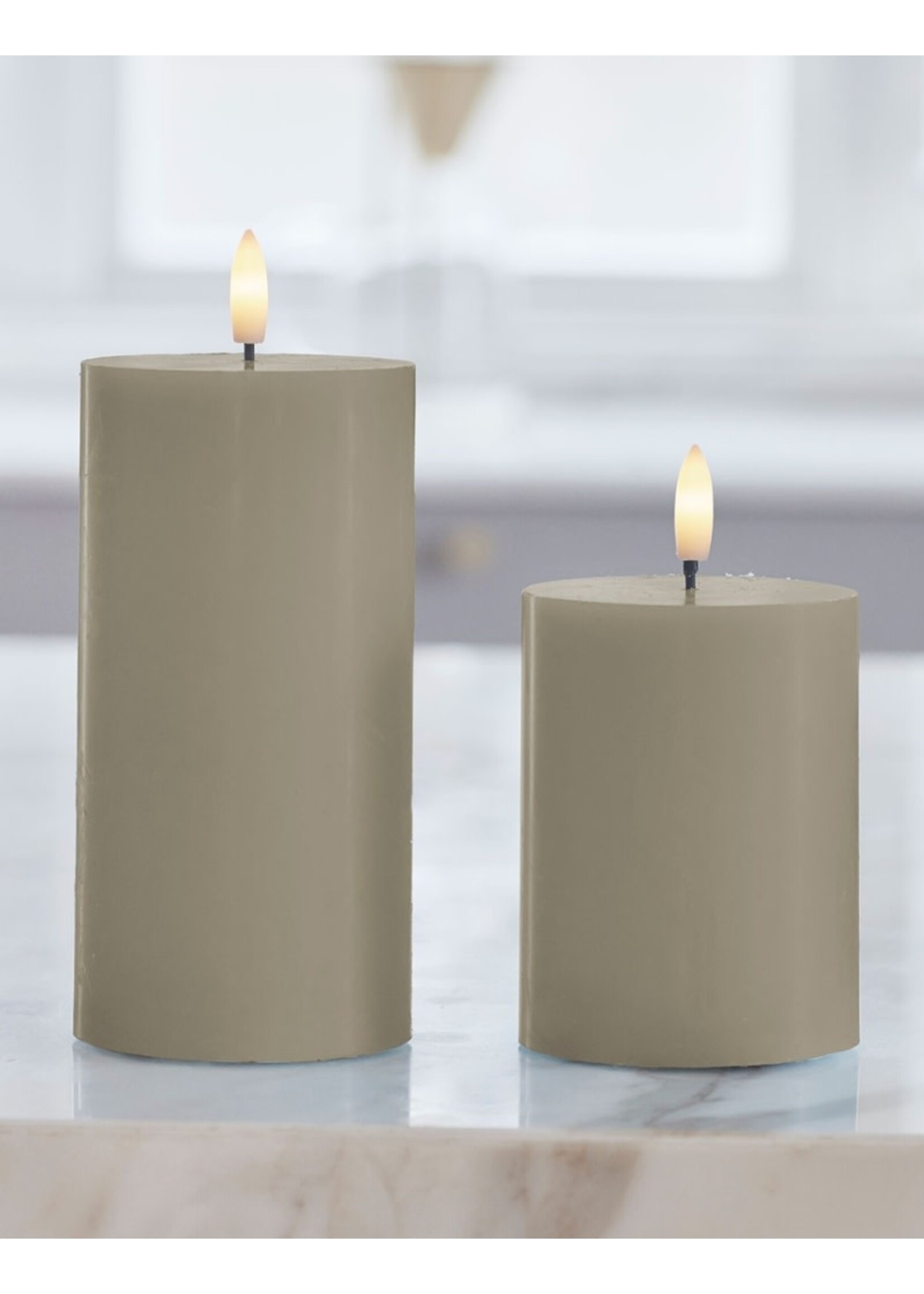 Sirius Sille Led-kaars Ø7.5 x H10 - Warm Grey
