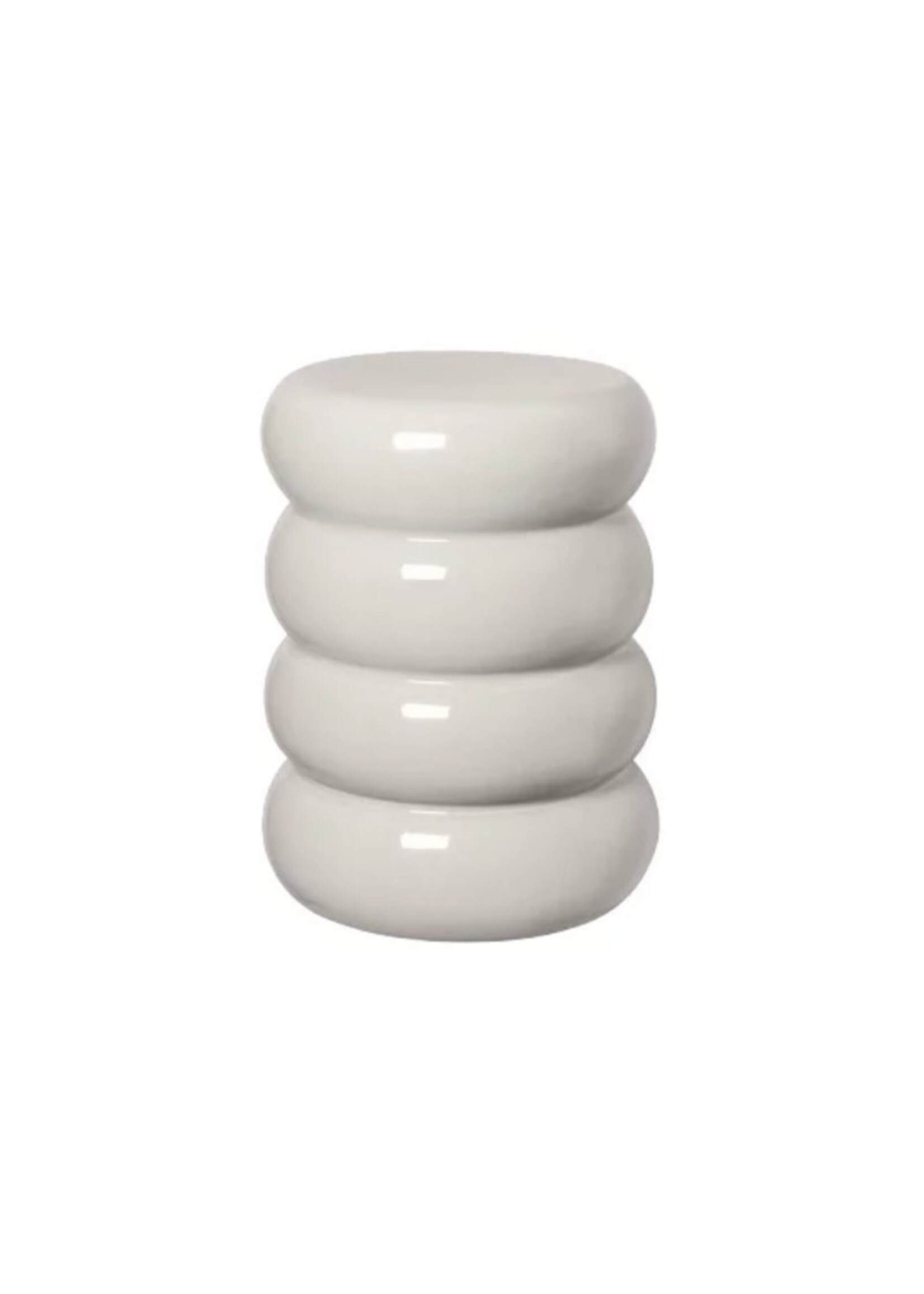 Blomus Toru Ceramic Stool - Round - Lily White