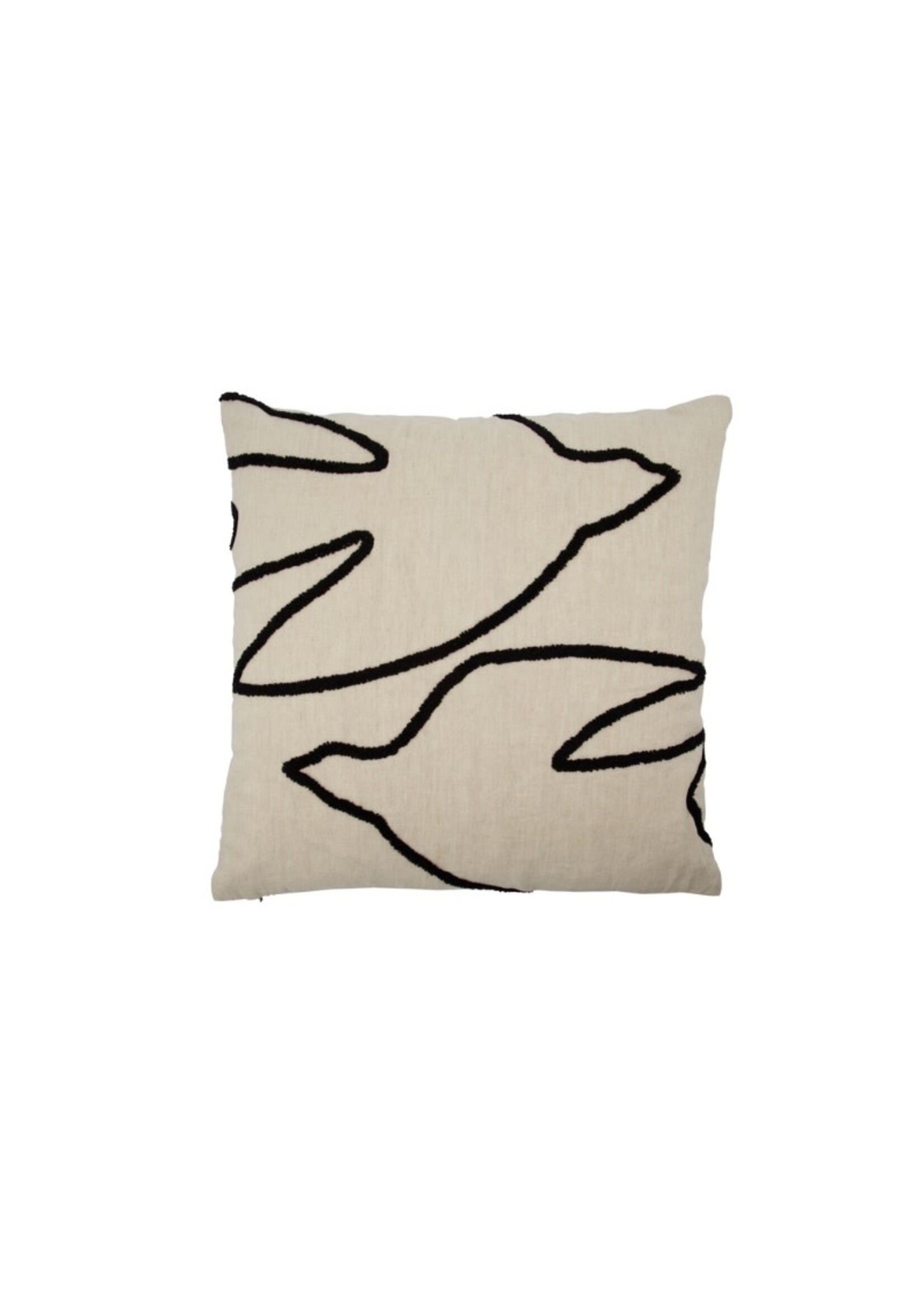 House Doctor Fly Cushion Cover - Black/Off-White