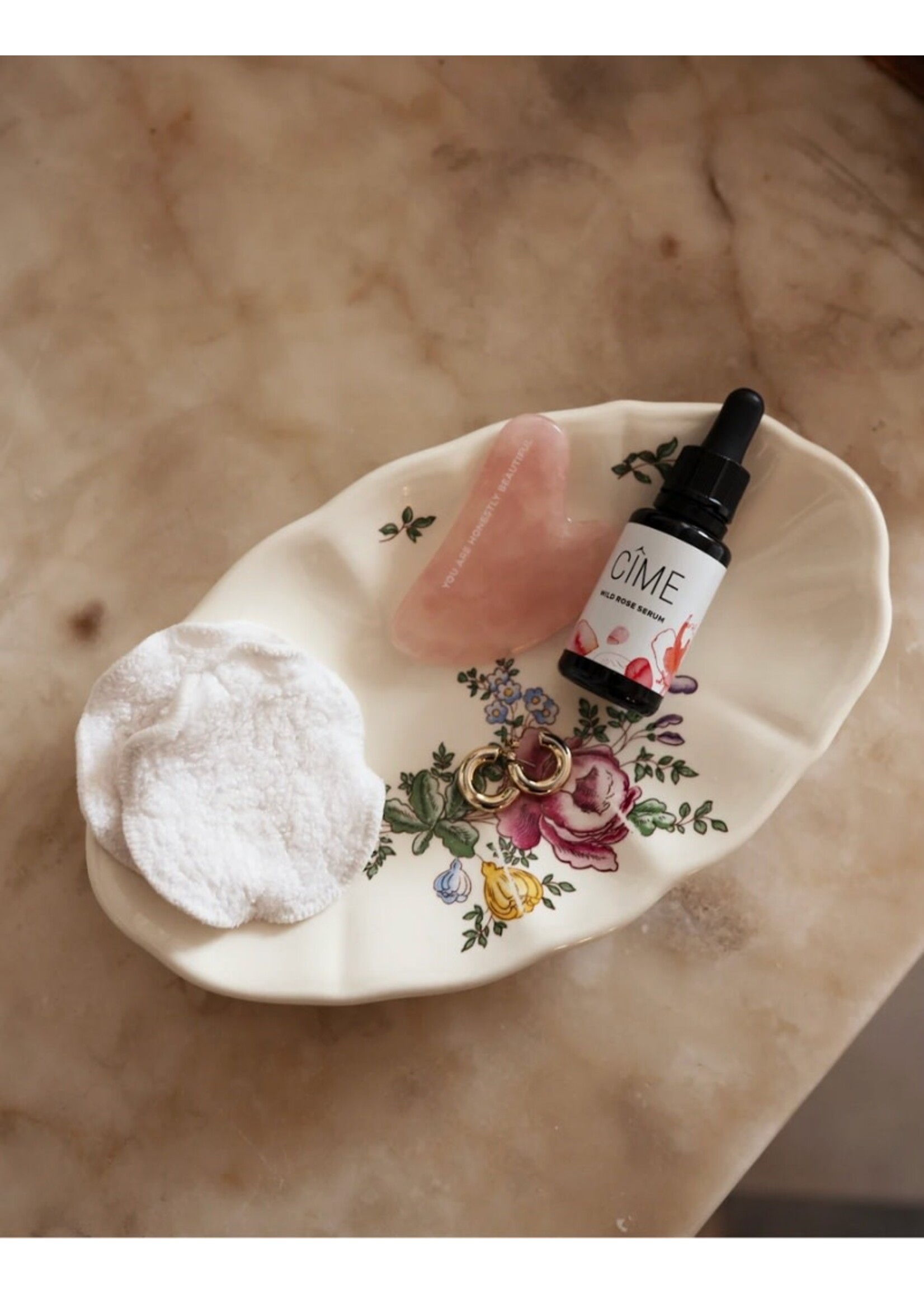 Cîme Rozenkwarts Gua Sha steen