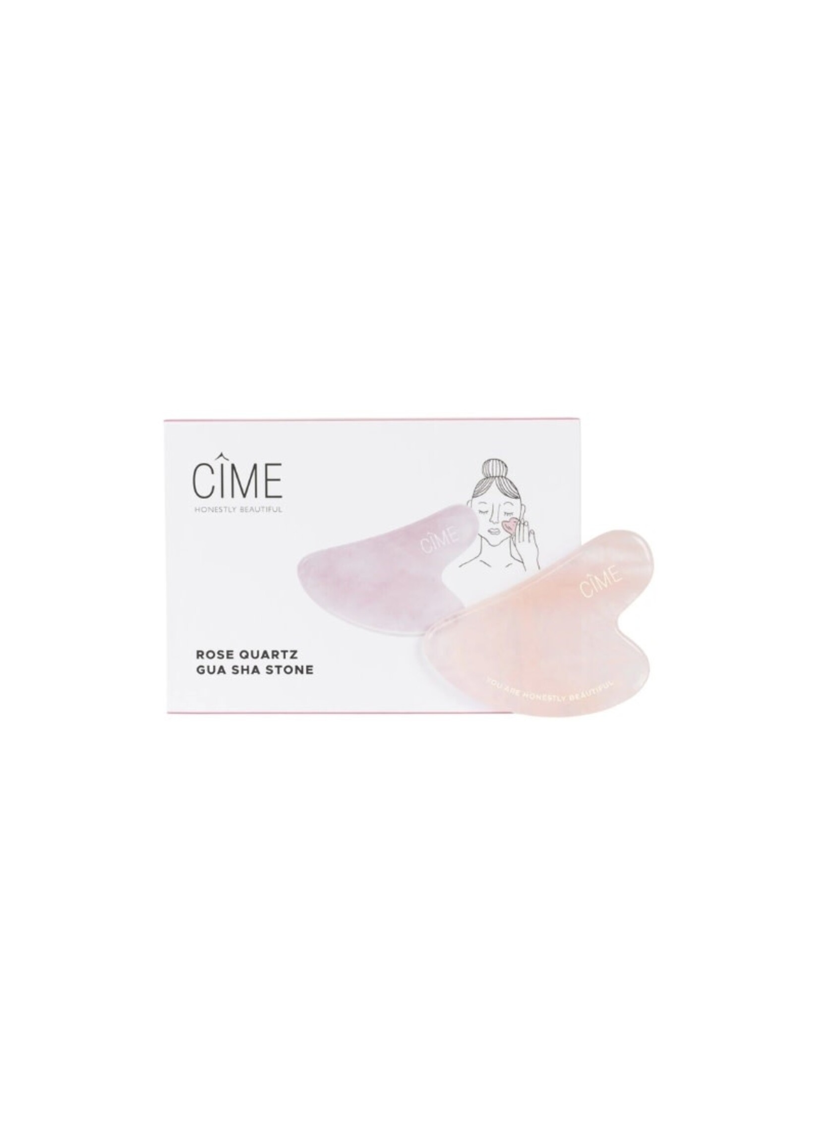 Cîme Rozenkwarts Gua Sha steen