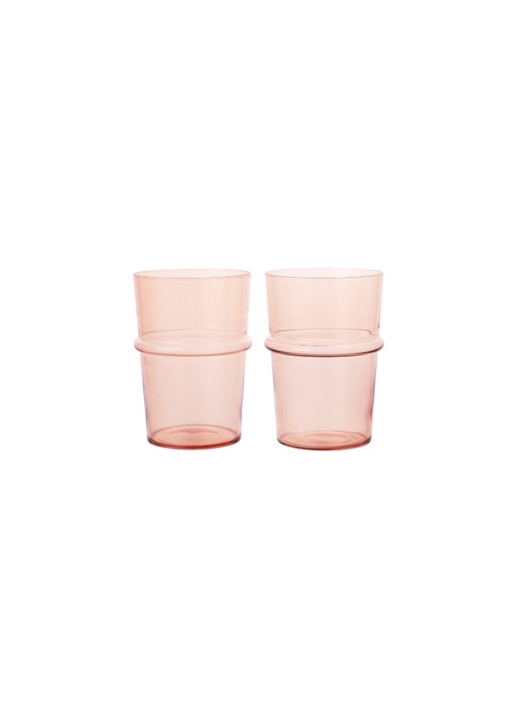 Ferm Living Boya glas H12 - set van 2 - blush