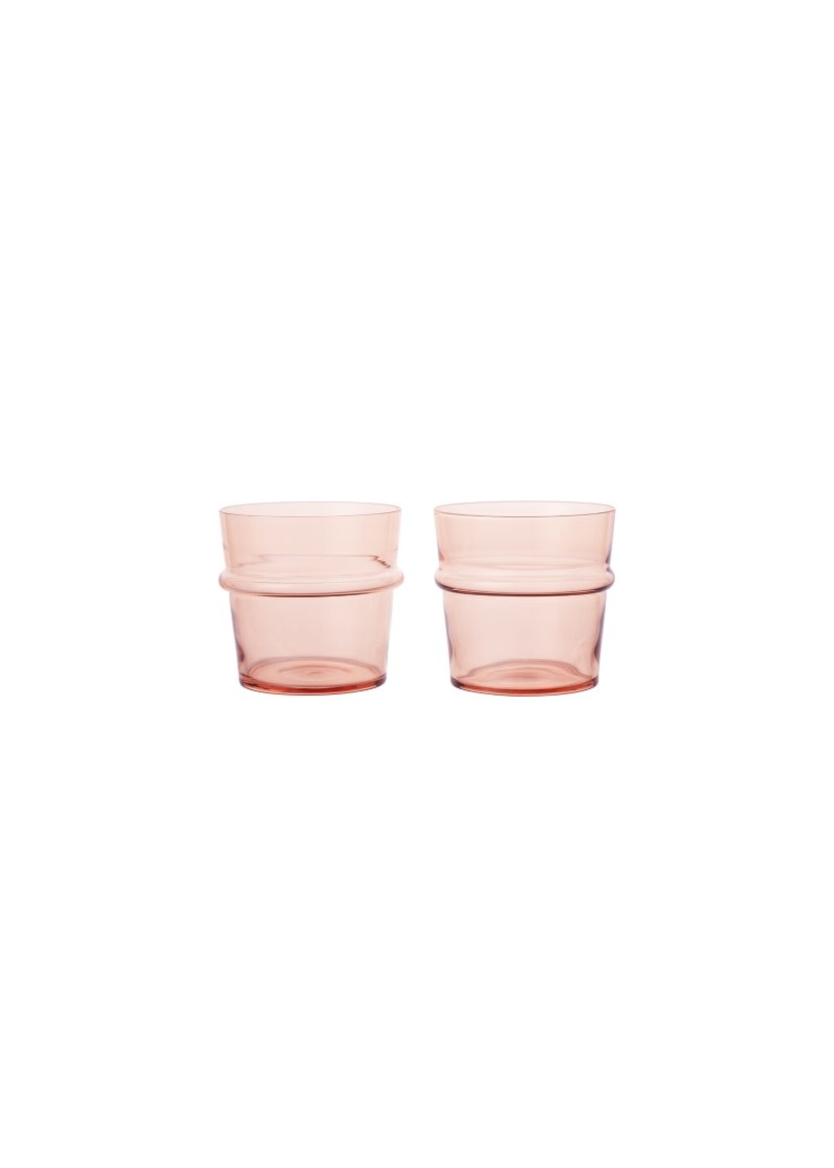 Ferm Living Boya glas H8 - set van 2 - blush