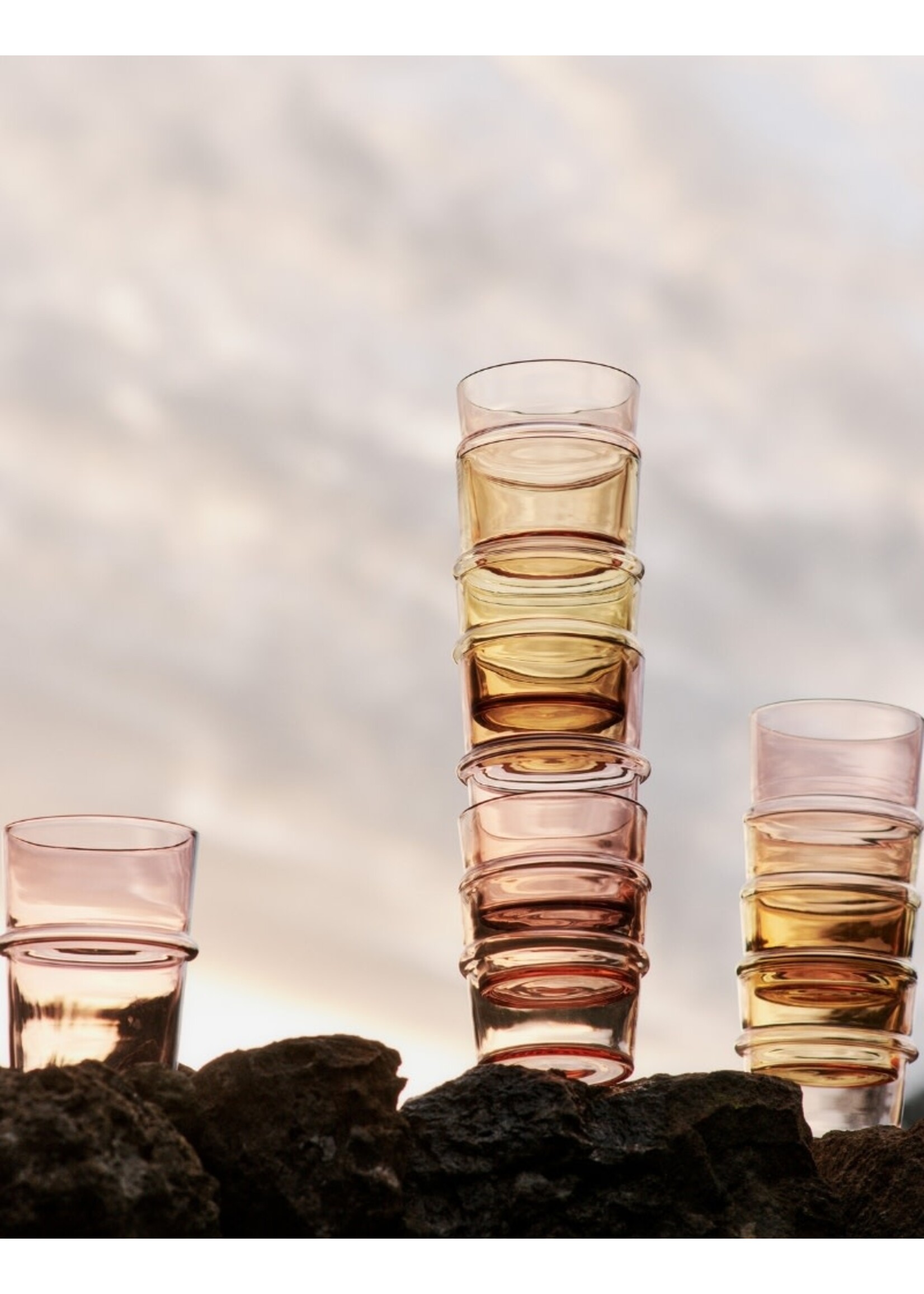 Ferm Living Boya glas H8 - set van 2 - blush